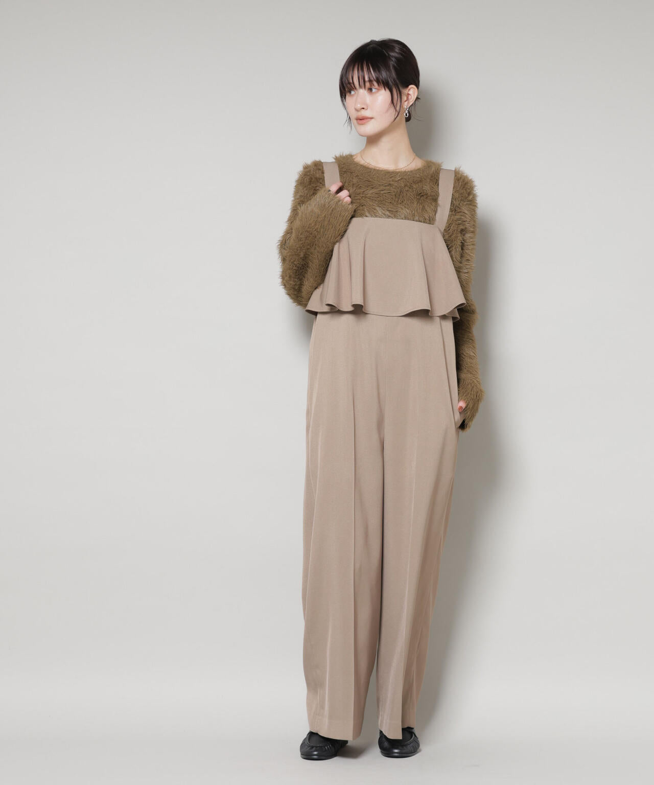 ミックスシャギーボートネックワイドニット 6735222352