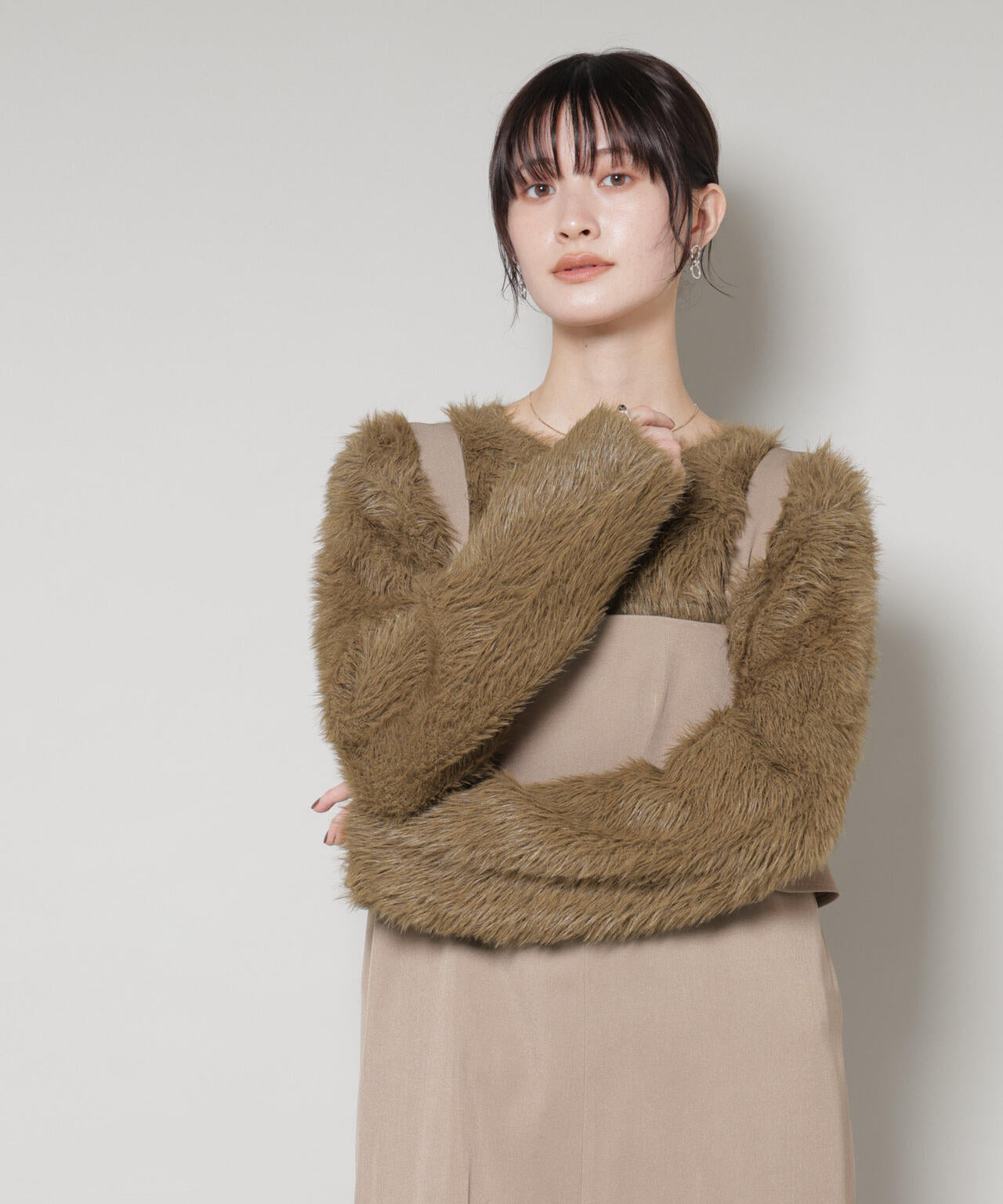 ミックスシャギーボートネックワイドニット 6735222352