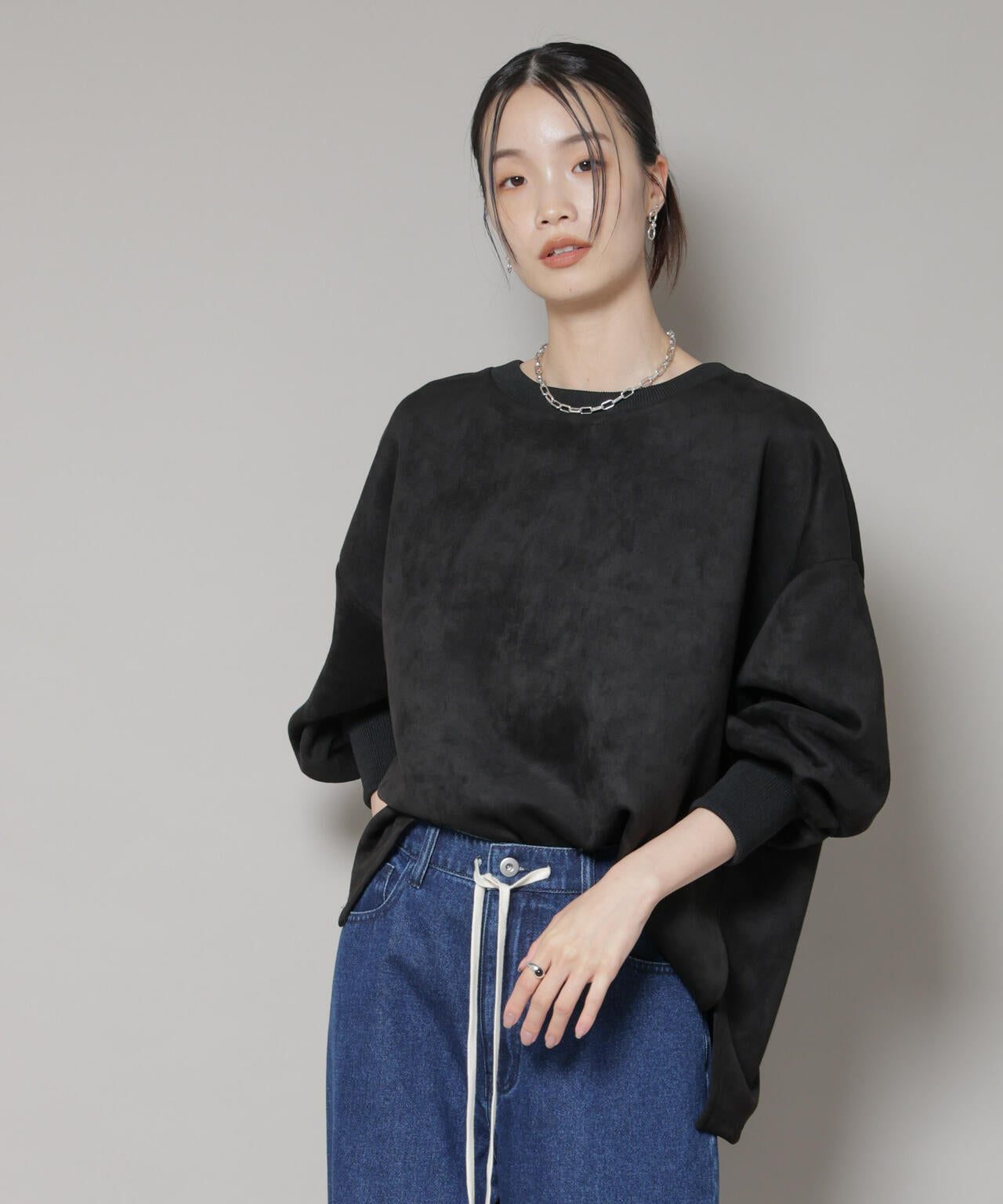 カットスエードサイドスリットワイドプルオーバー(セットアップ可) 6735223314