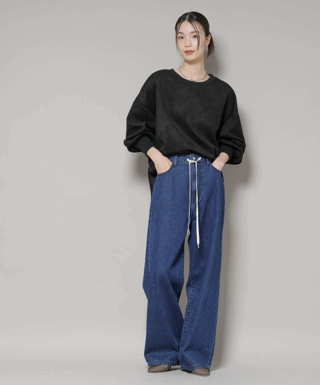 カットスエードサイドスリットワイドプルオーバー(セットアップ可) 6735223314