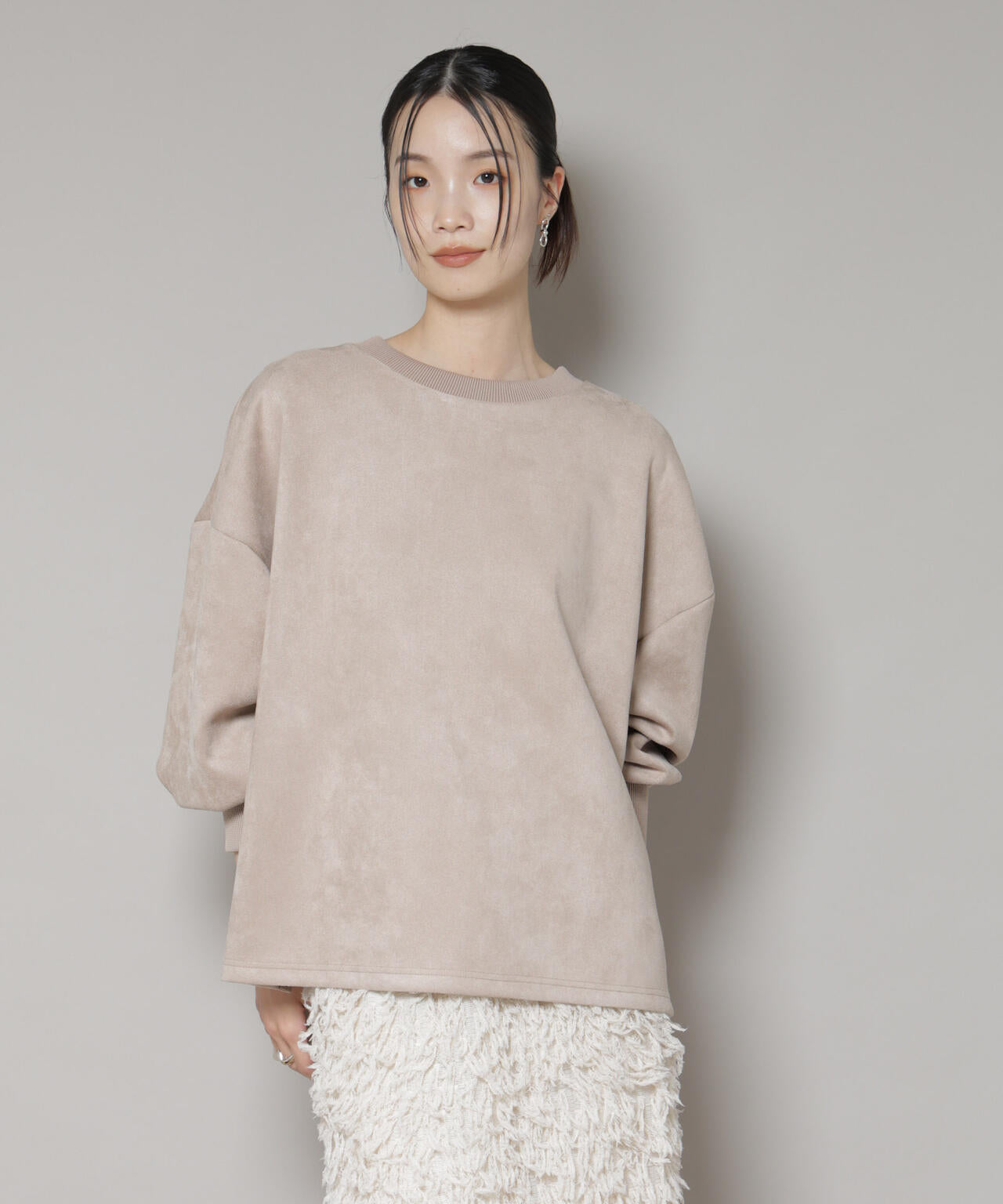 カットスエードサイドスリットワイドプルオーバー(セットアップ可) 6735223314