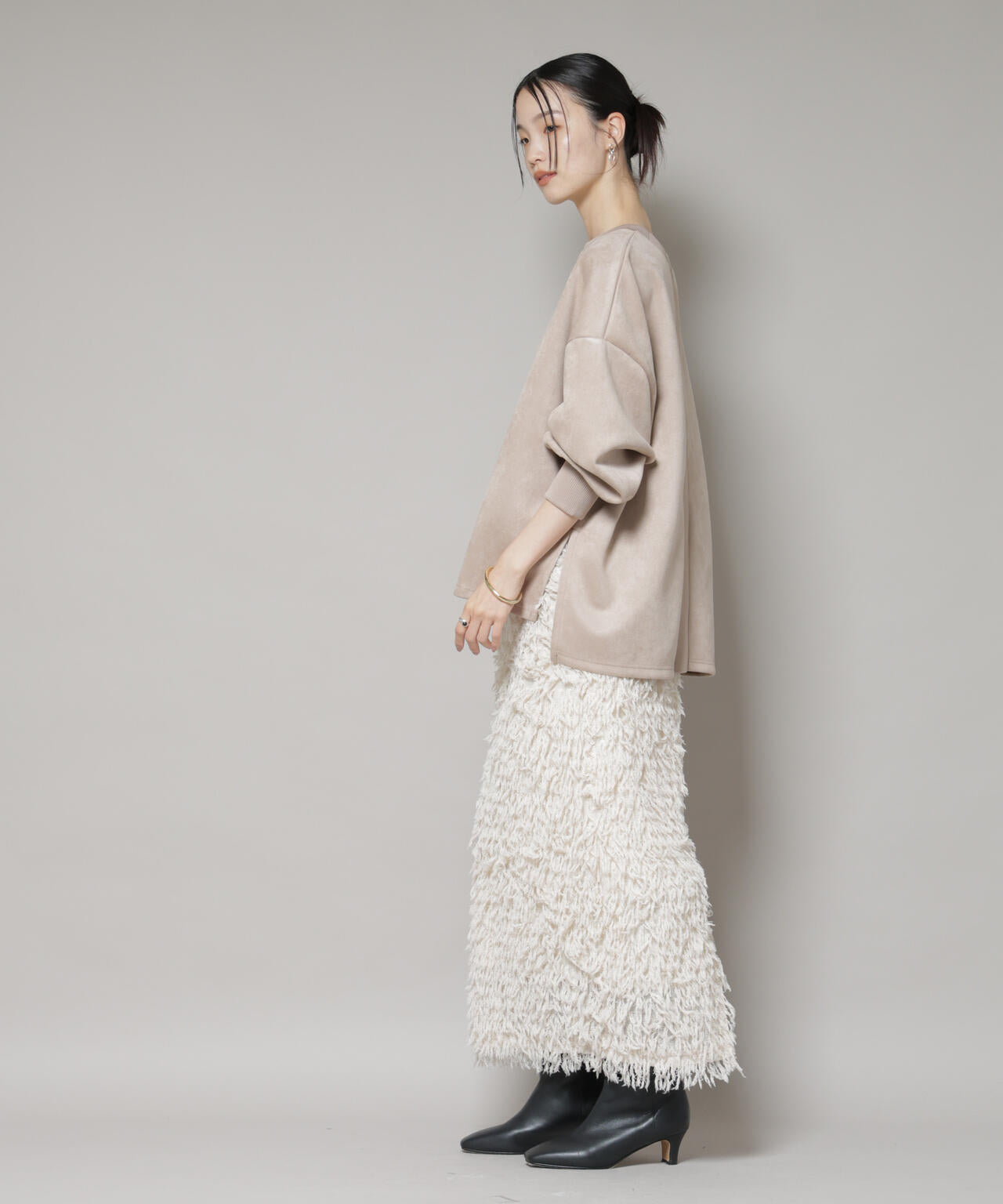 カットスエードサイドスリットワイドプルオーバー(セットアップ可) 6735223314