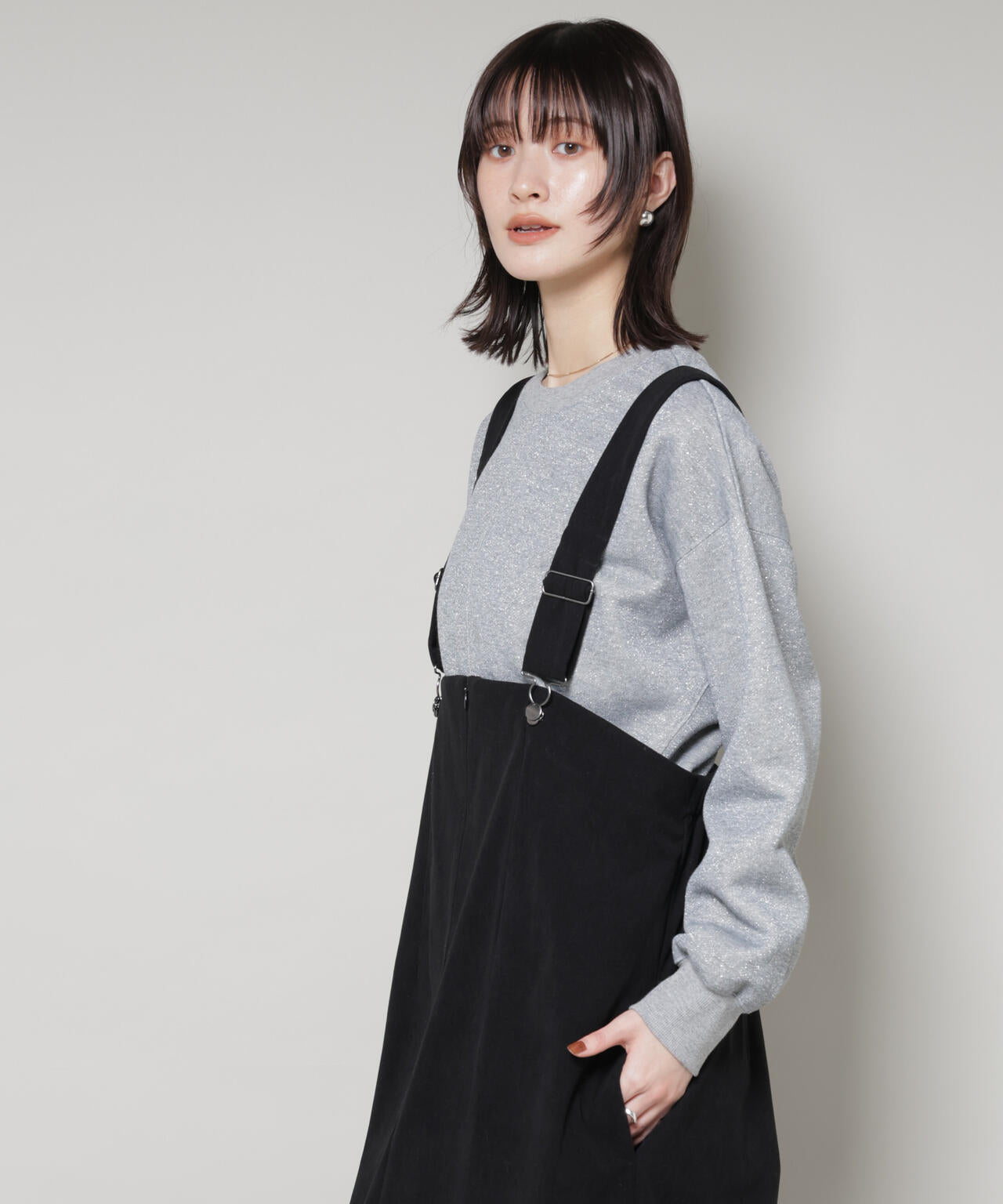 ラメ裏毛トップス 6735223318