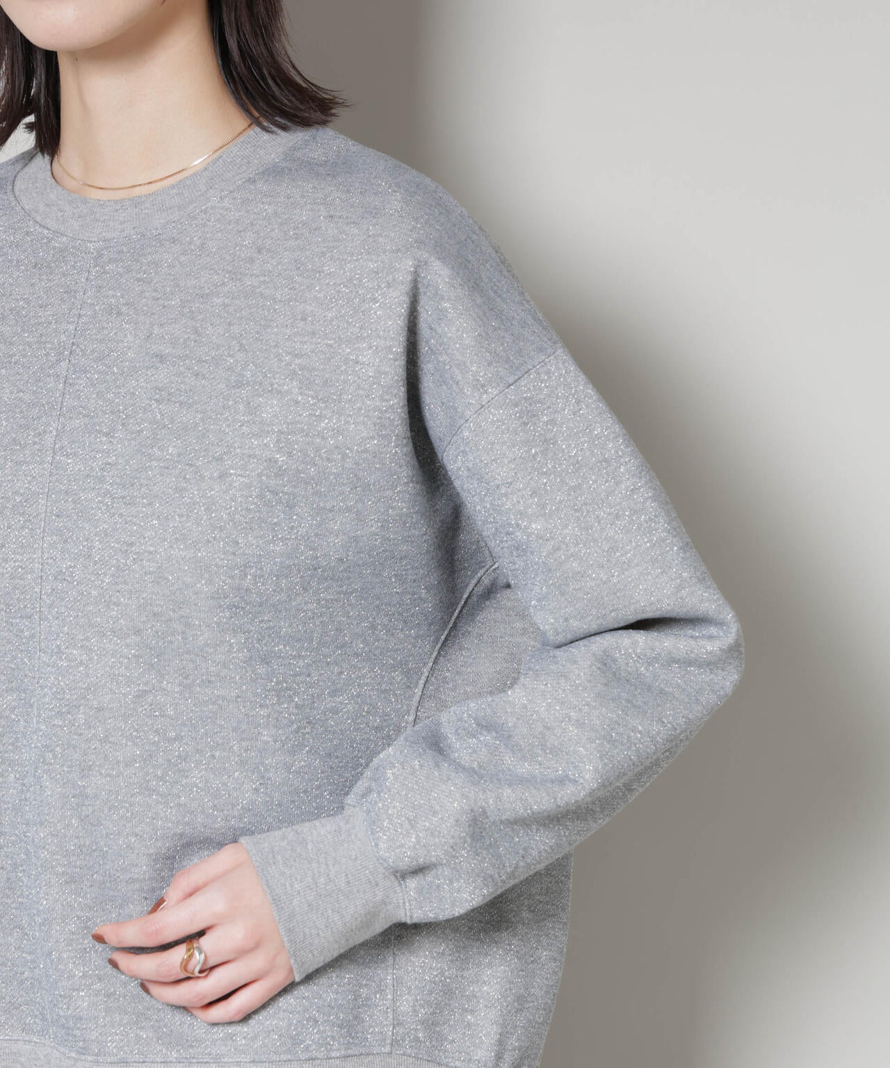 ラメ裏毛トップス 6735223318