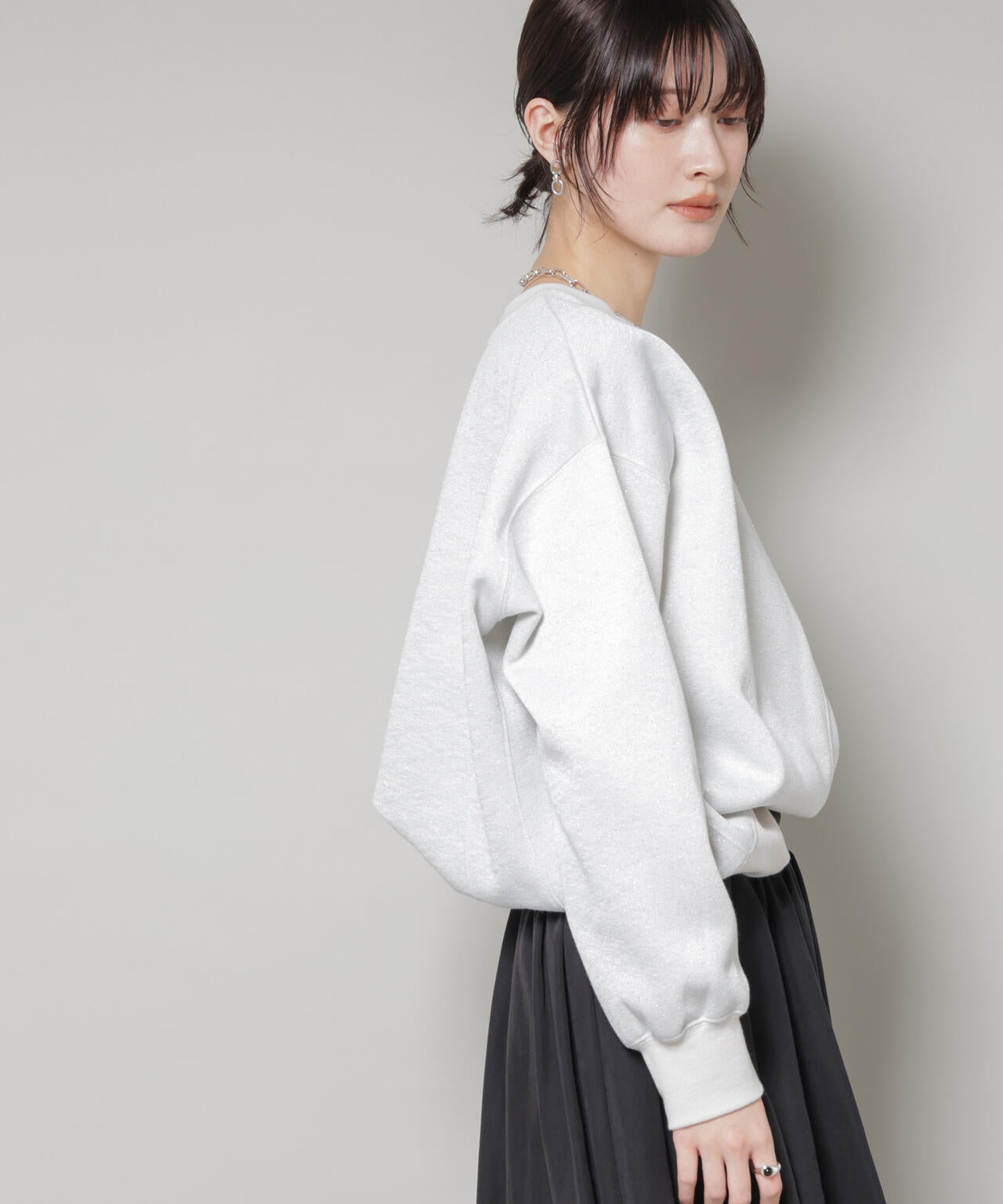 ラメ裏毛トップス 6735223318