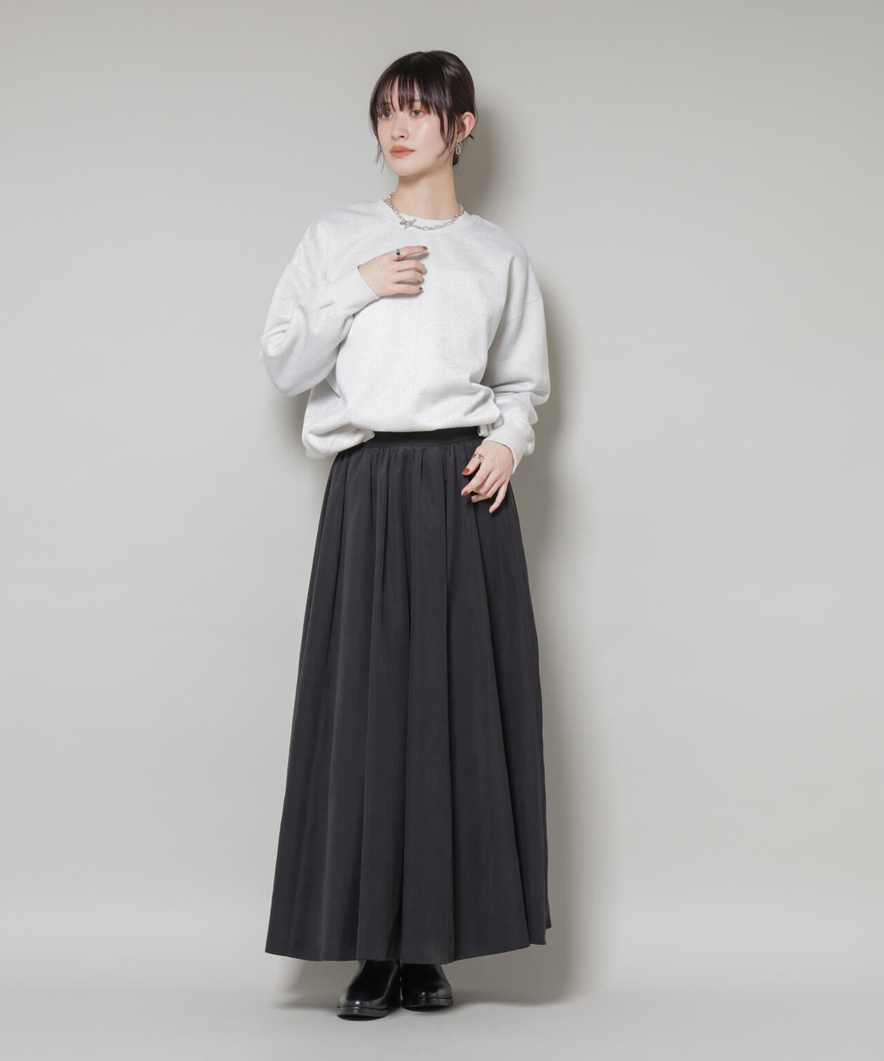 ラメ裏毛トップス 6735223318