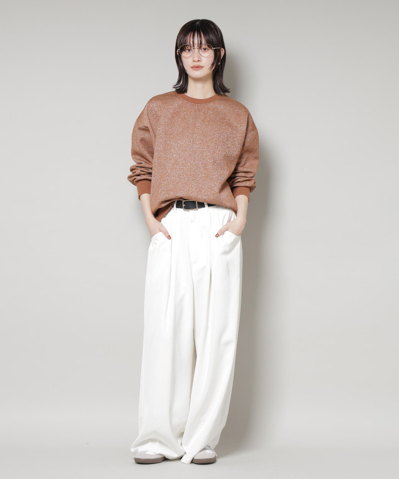 ラメ裏毛トップス 6735223318