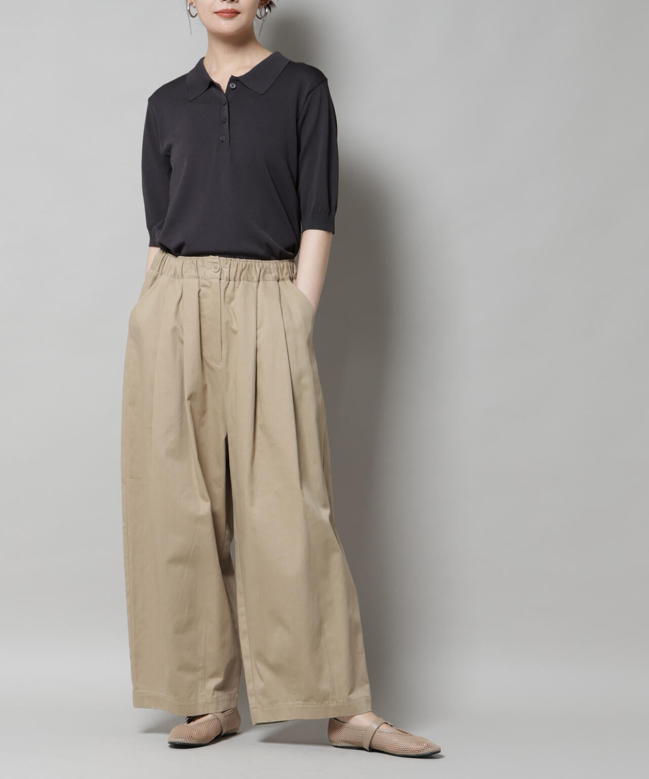 タックコクーンチノパンツ 6735227304