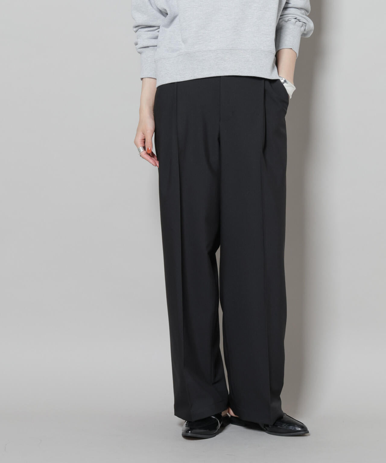 ワンタックセンタープレスストレートパンツ(セットアップ可) 6735227305