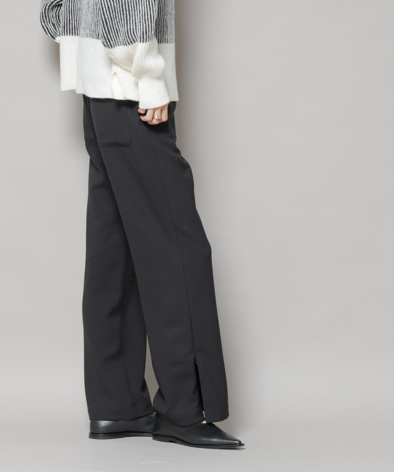 ジップスリットパンツ 6735227312