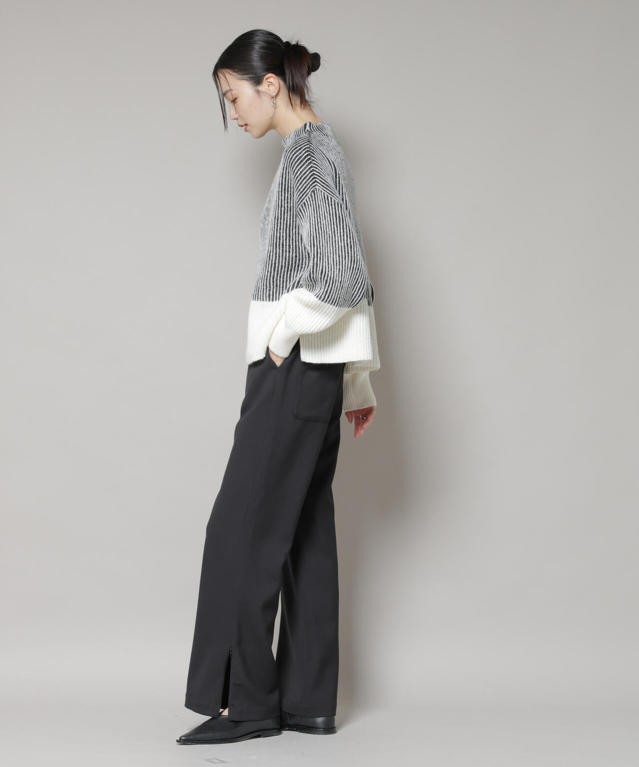 ジップスリットパンツ 6735227312