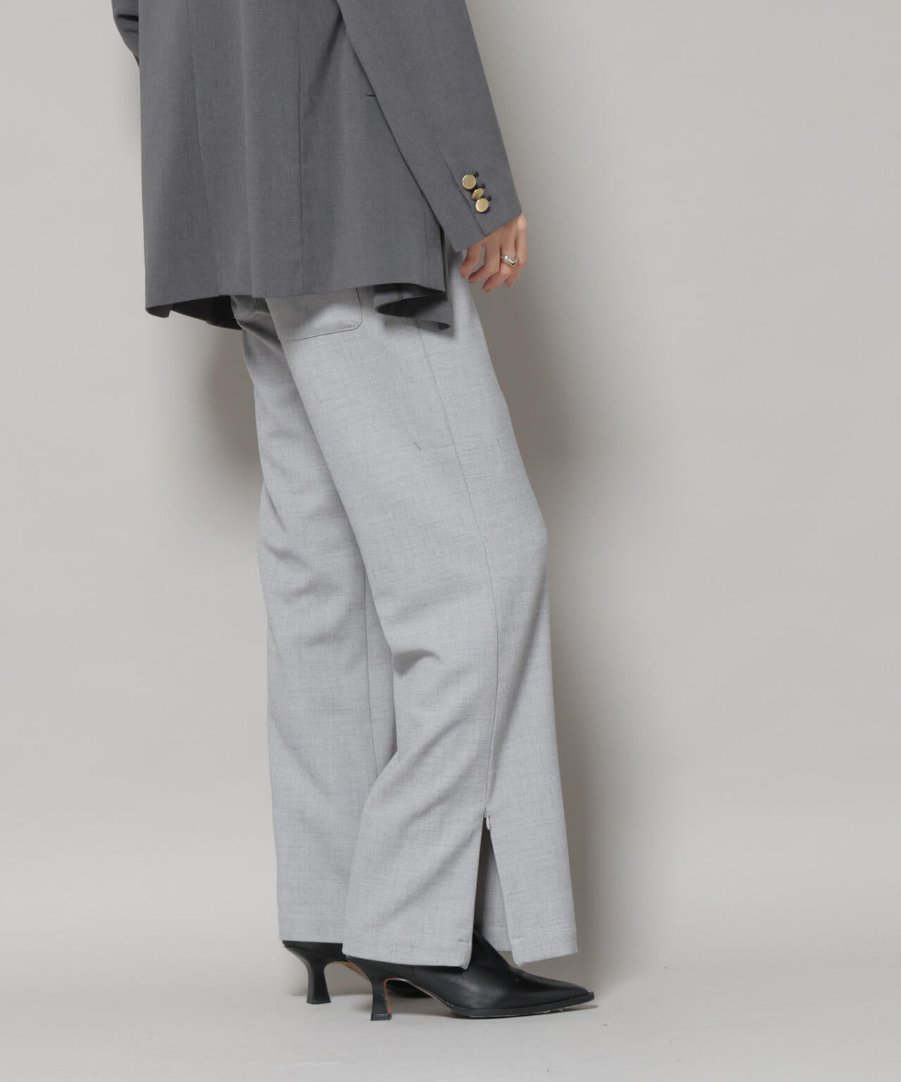 ジップスリットパンツ 6735227312