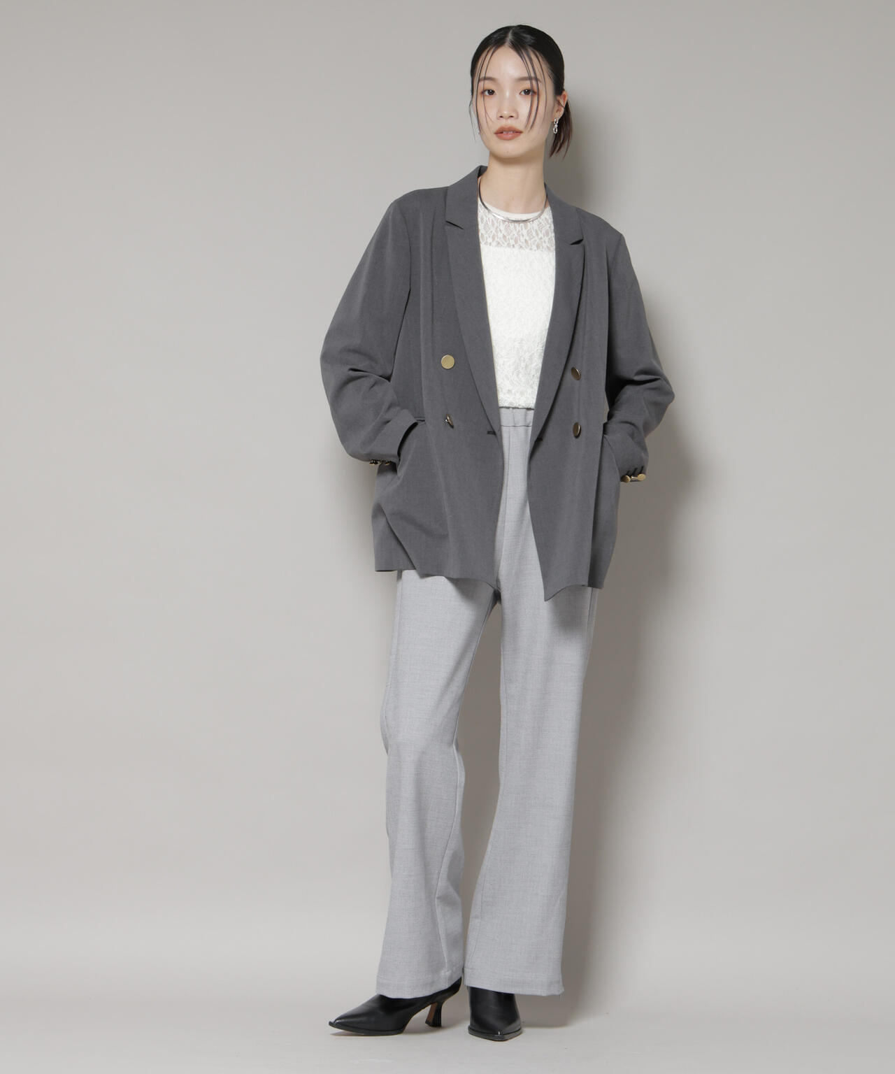 ジップスリットパンツ 6735227312