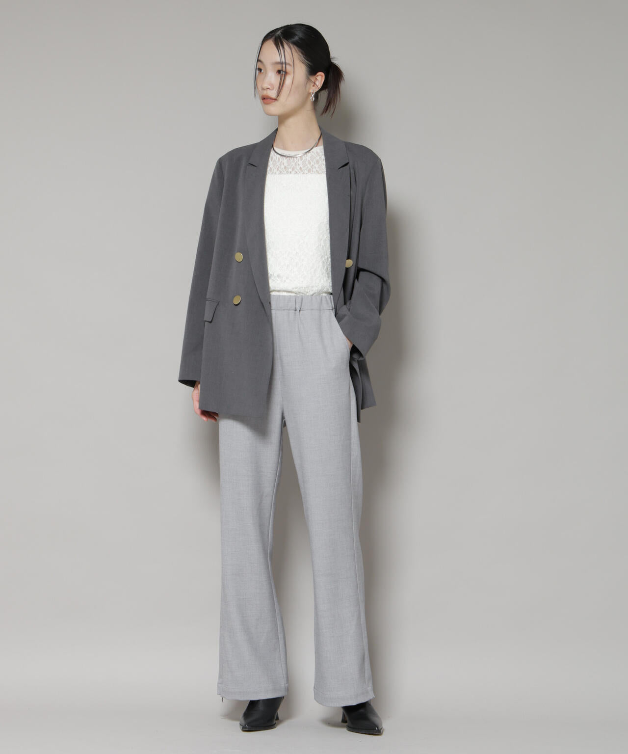 ジップスリットパンツ 6735227312