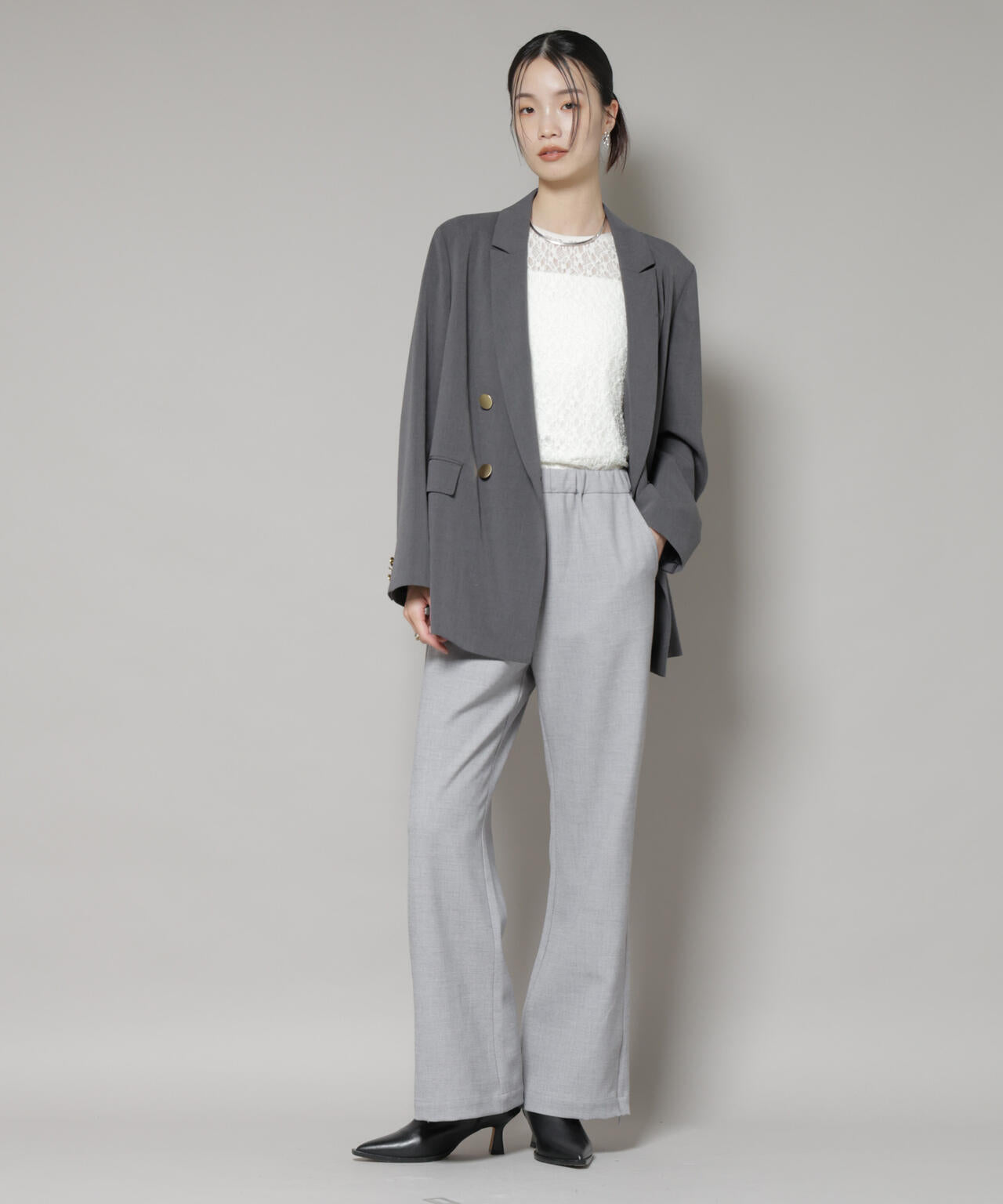 ジップスリットパンツ 6735227312