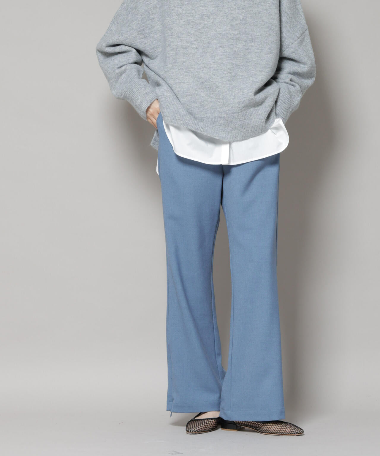 ジップスリットパンツ 6735227312