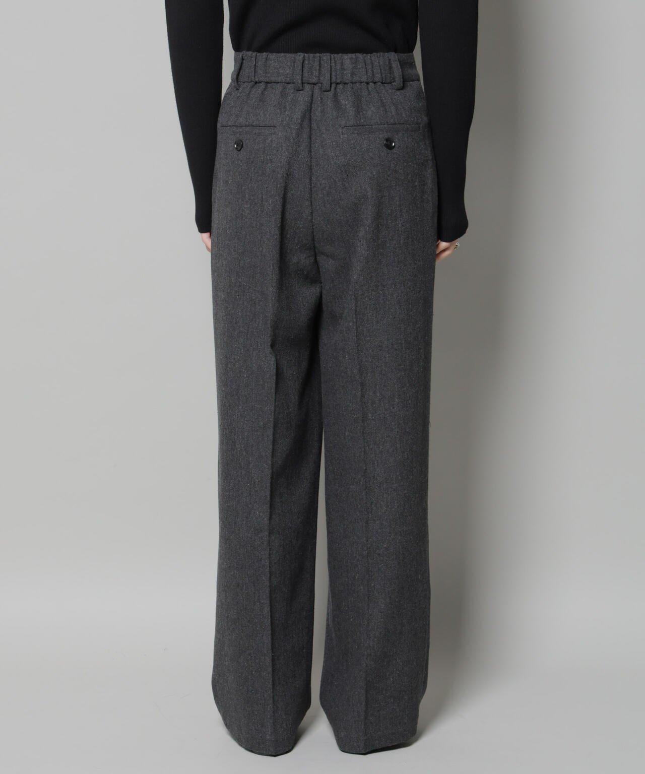 ツイードワンタックパンツ 6735227314