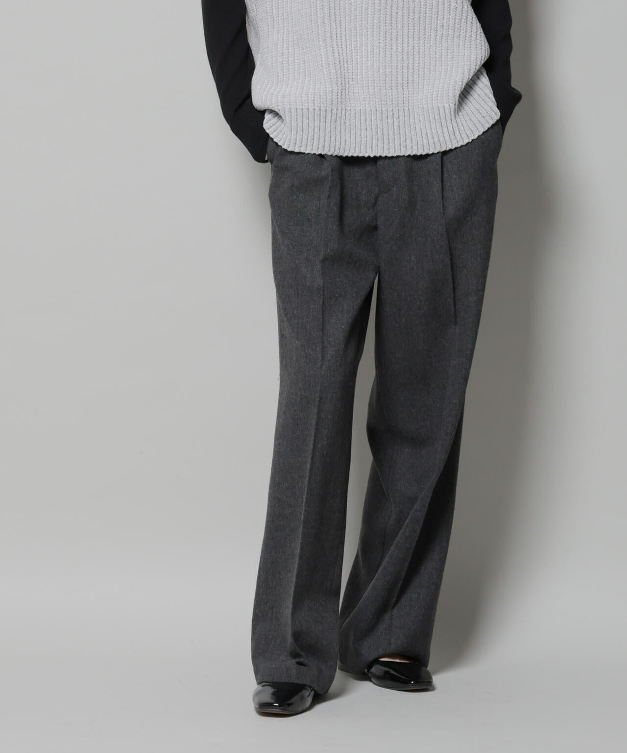 ツイードワンタックパンツ 6735227314
