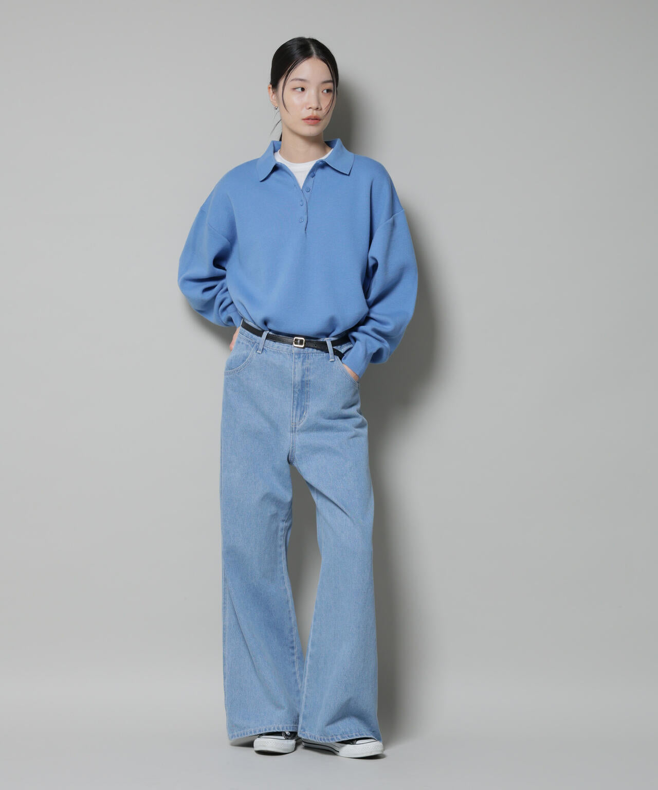 ワイドデニムパンツ 6735227315