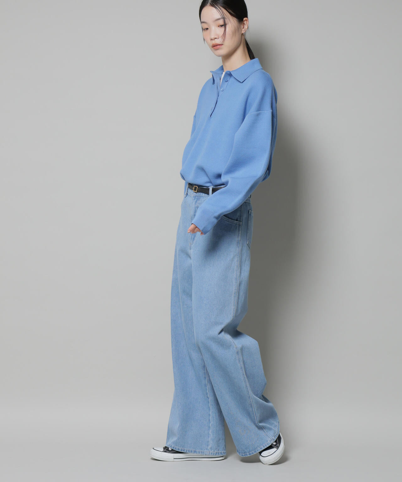 ワイドデニムパンツ 6735227315