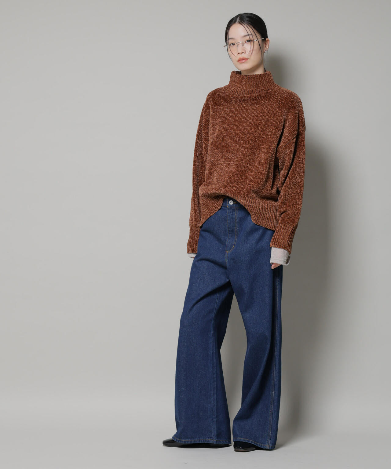 ワイドデニムパンツ 6735227315