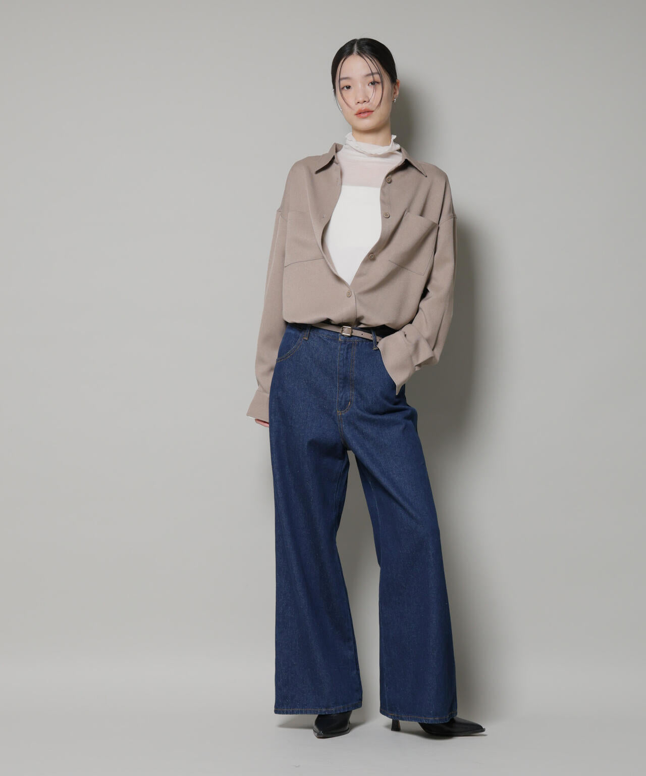 ワイドデニムパンツ 6735227315