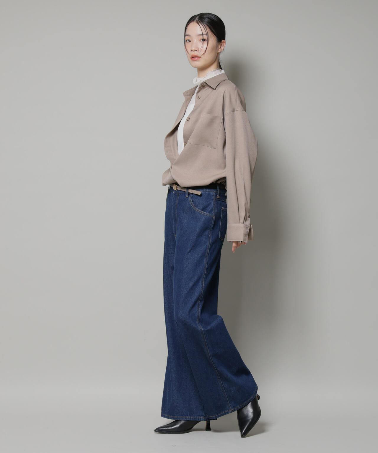 ワイドデニムパンツ 6735227315