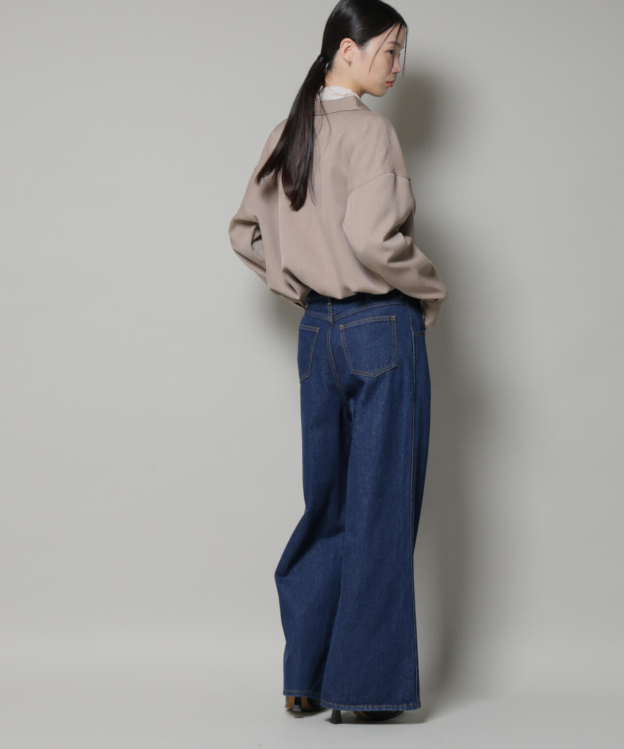 ワイドデニムパンツ 6735227315