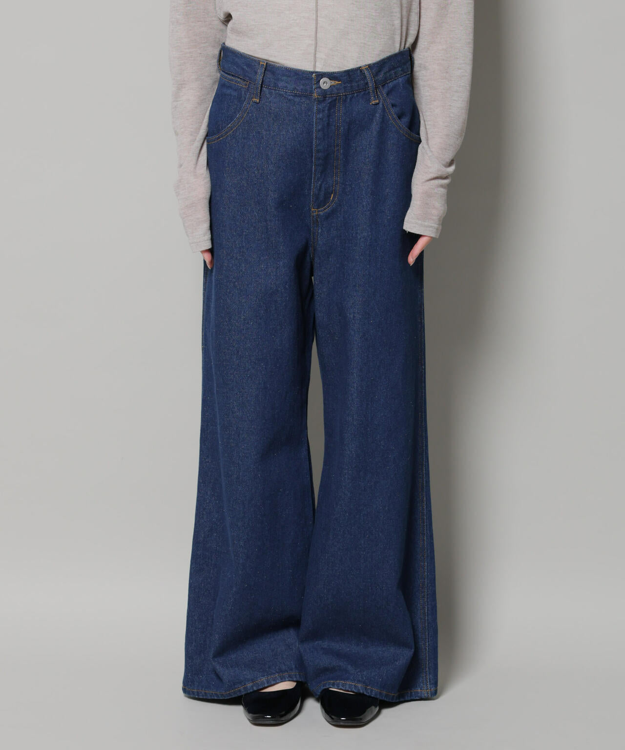 ワイドデニムパンツ 6735227315