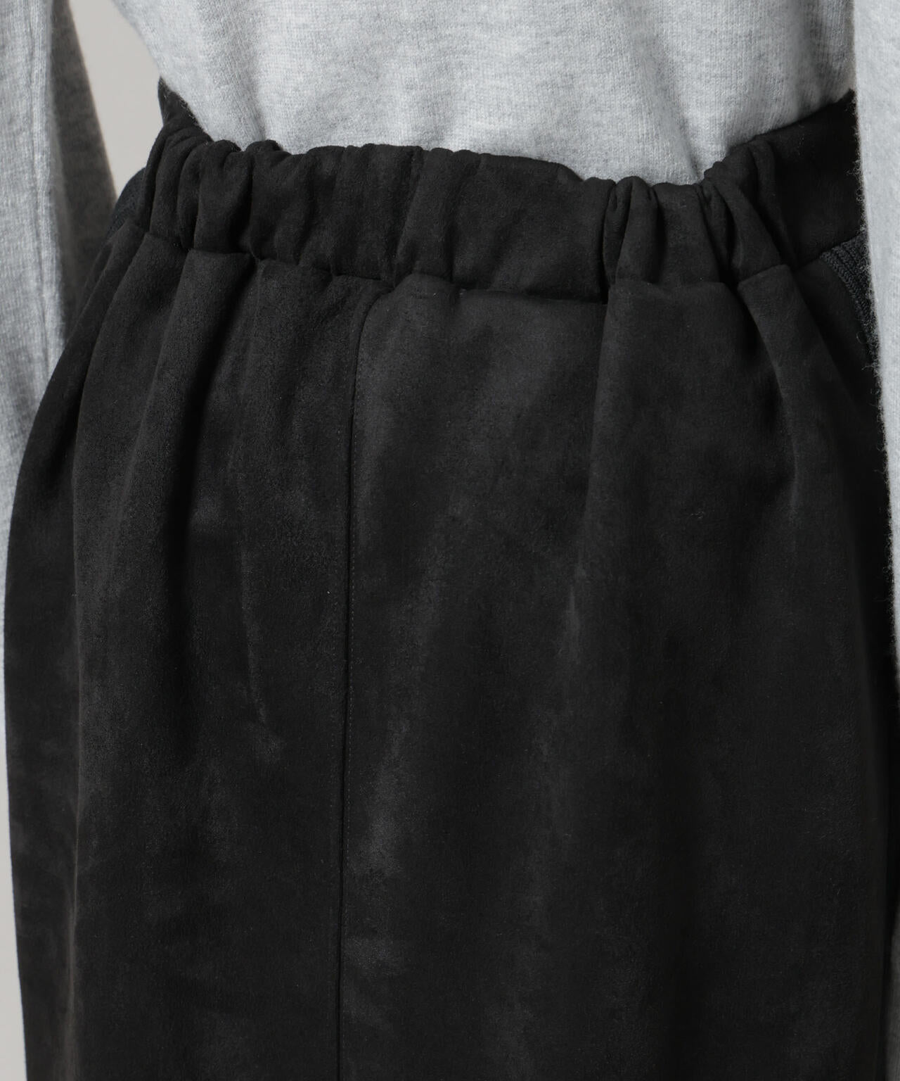 カットスエードサイドニットラインナロースカート(セットアップ可) 6735230313