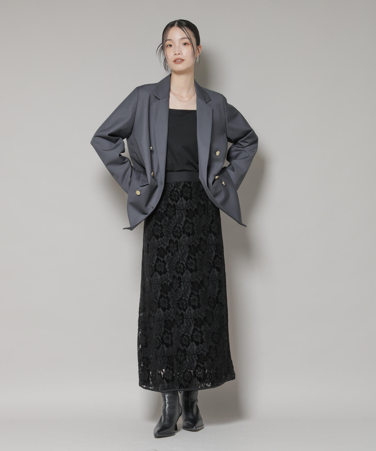 起毛レーススカート 6735230314