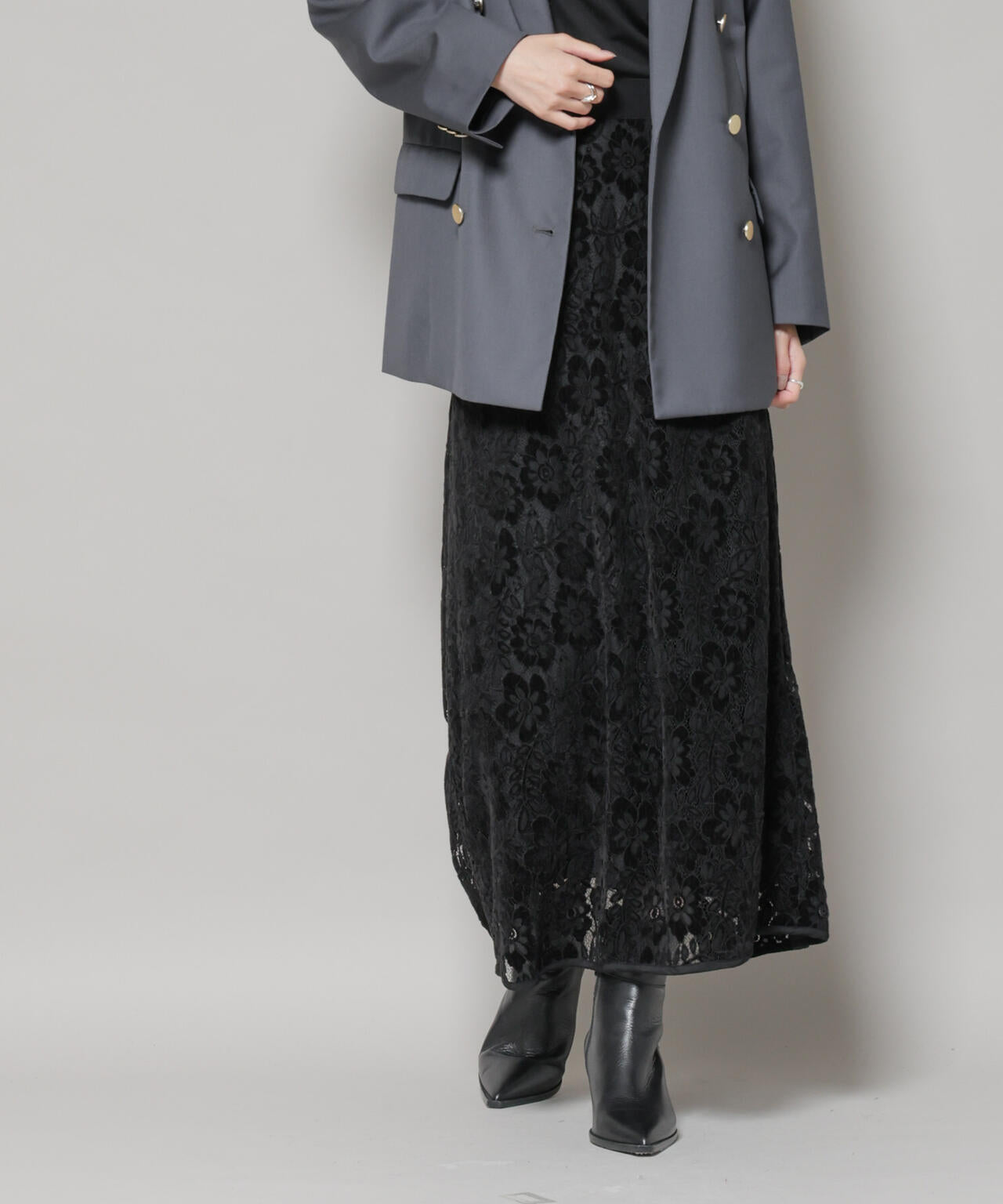 起毛レーススカート 6735230314