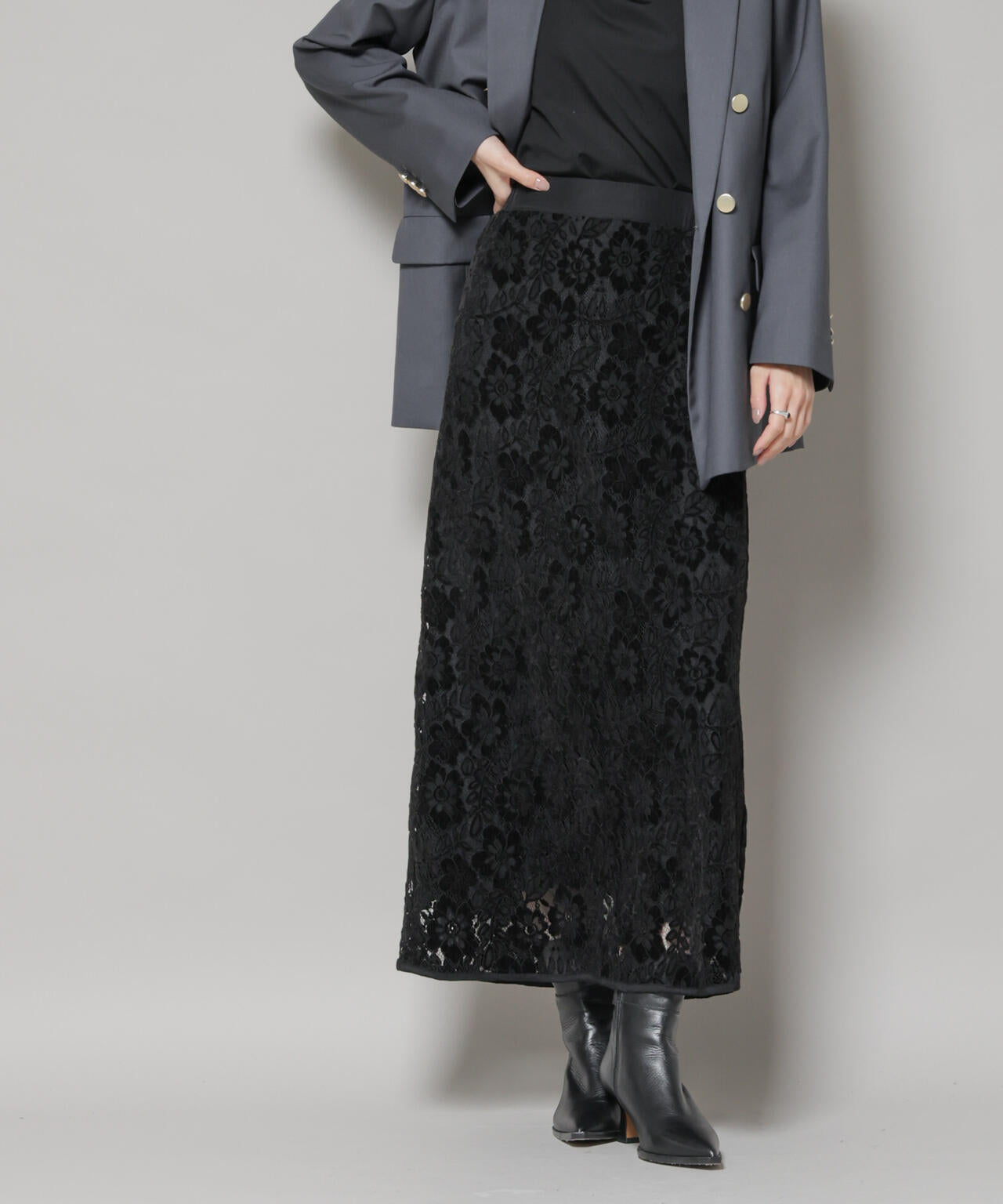 起毛レーススカート