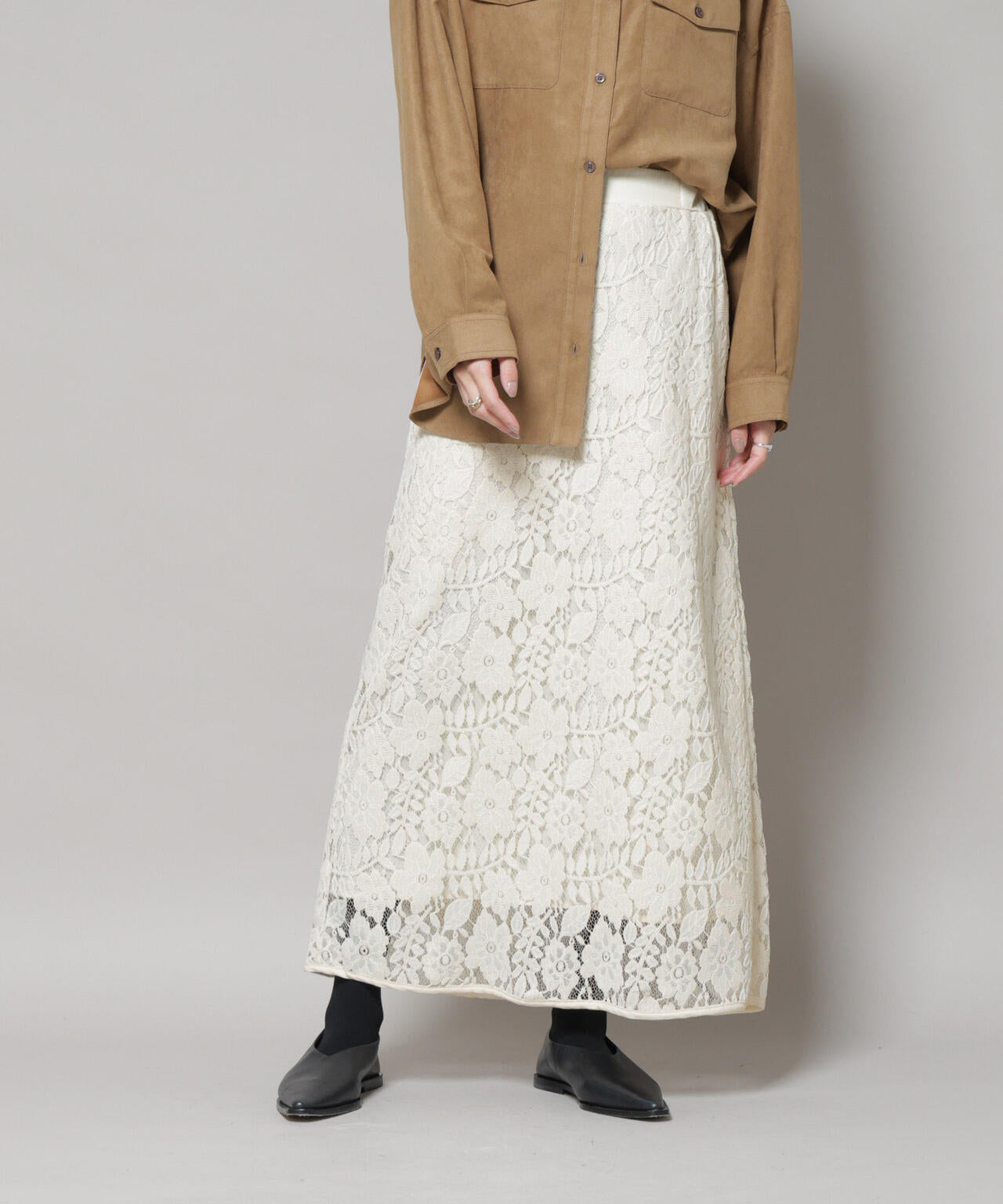 起毛レーススカート 6735230314