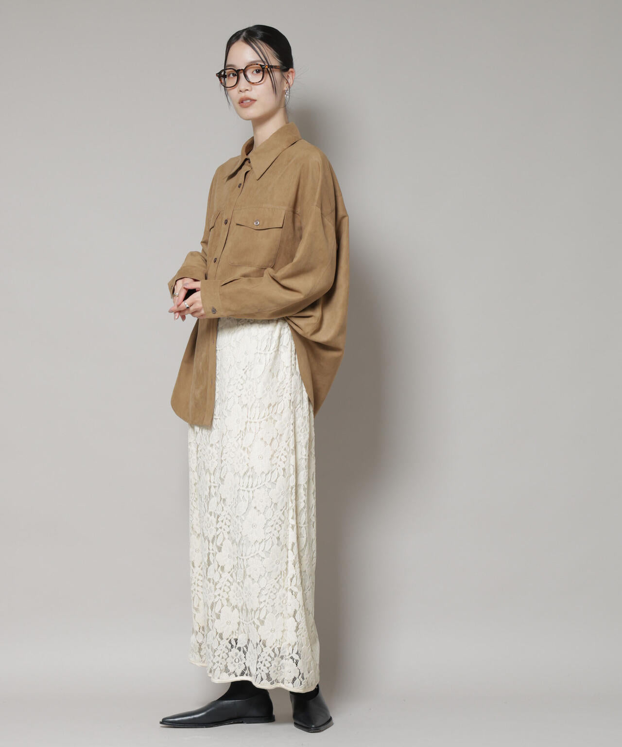 起毛レーススカート 6735230314