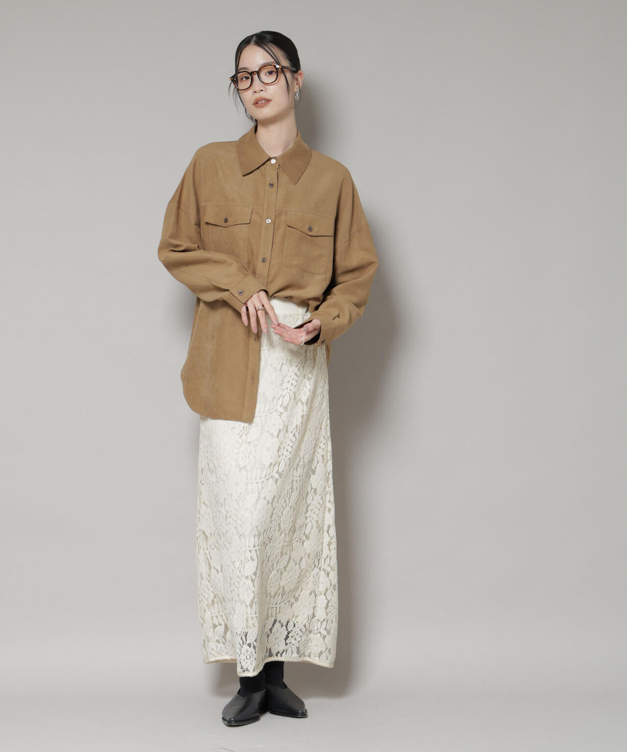 起毛レーススカート 6735230314