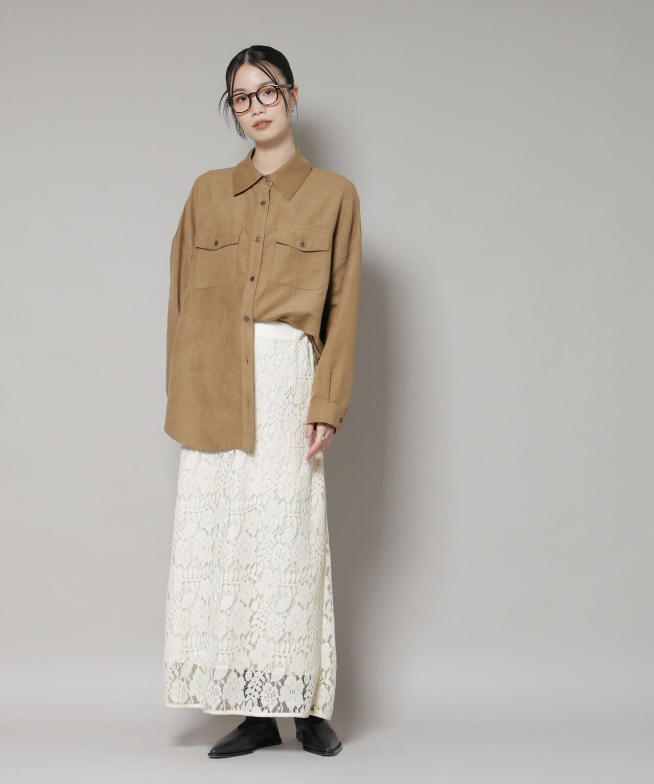 起毛レーススカート 6735230314