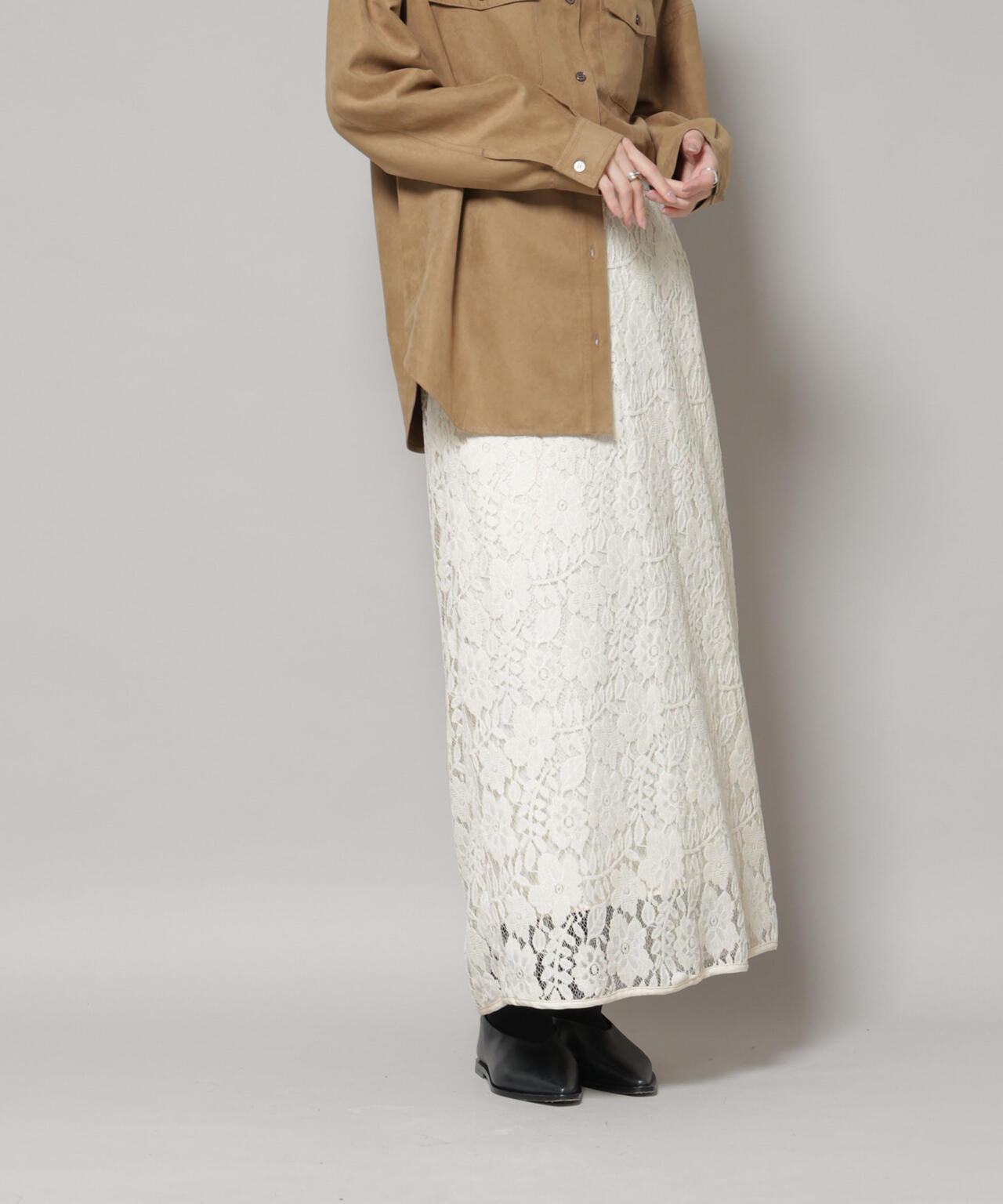 起毛レーススカート 6735230314