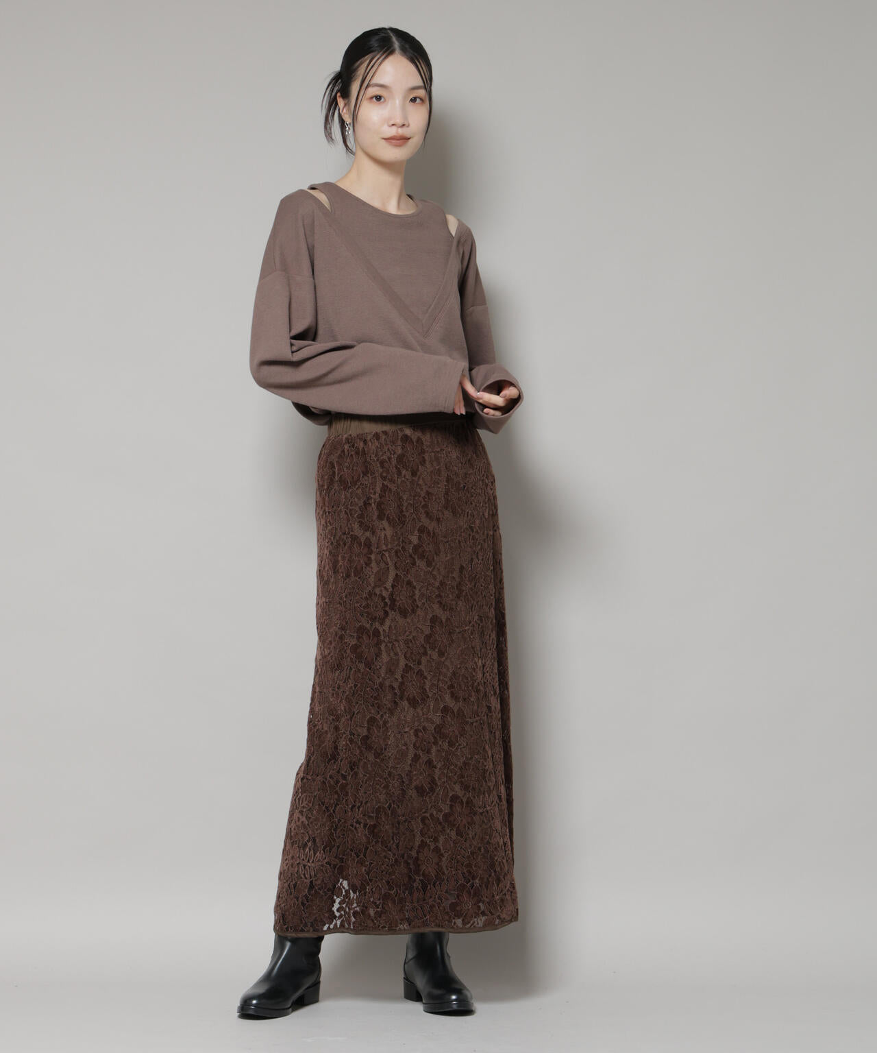 起毛レーススカート 6735230314