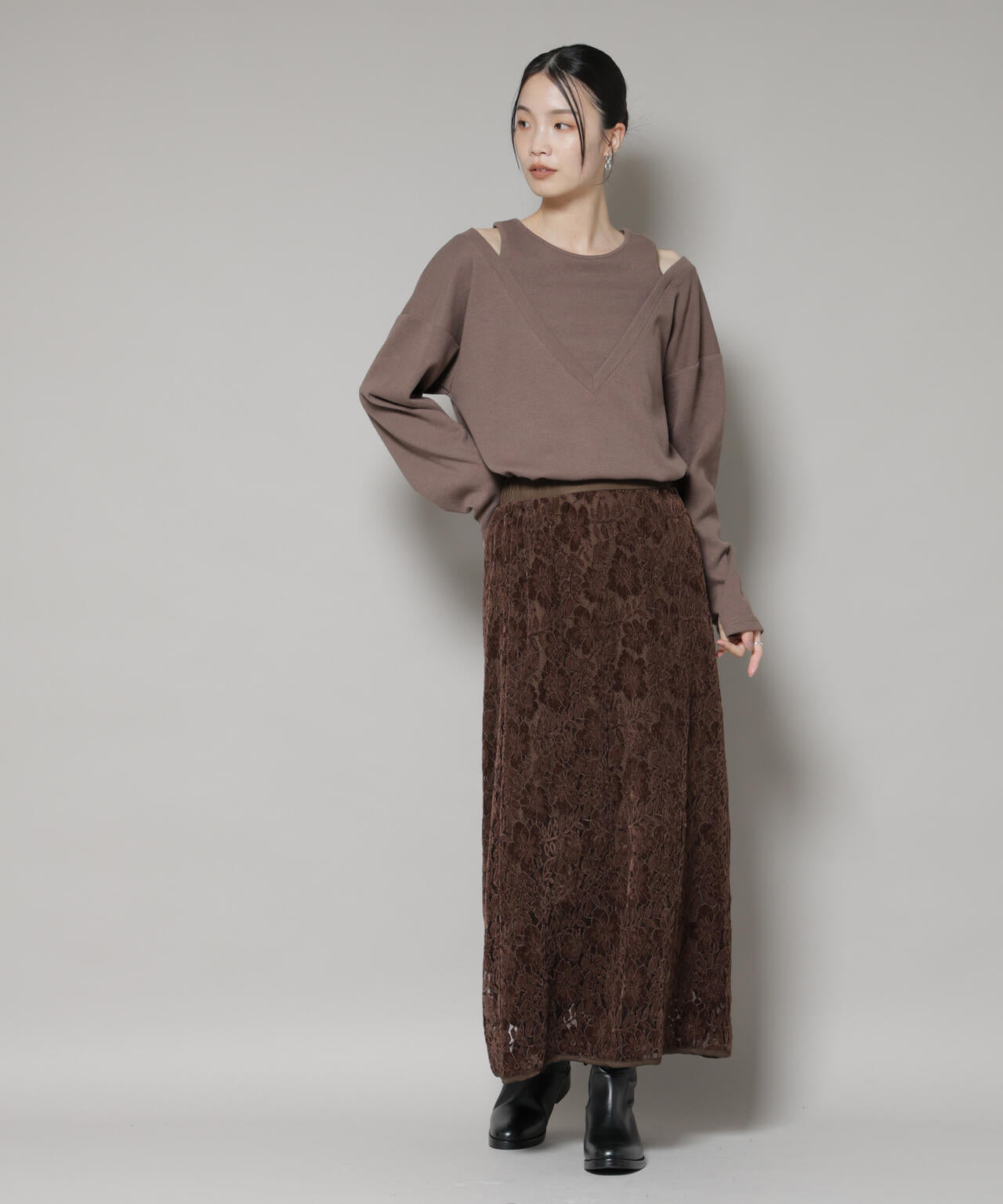 起毛レーススカート 6735230314