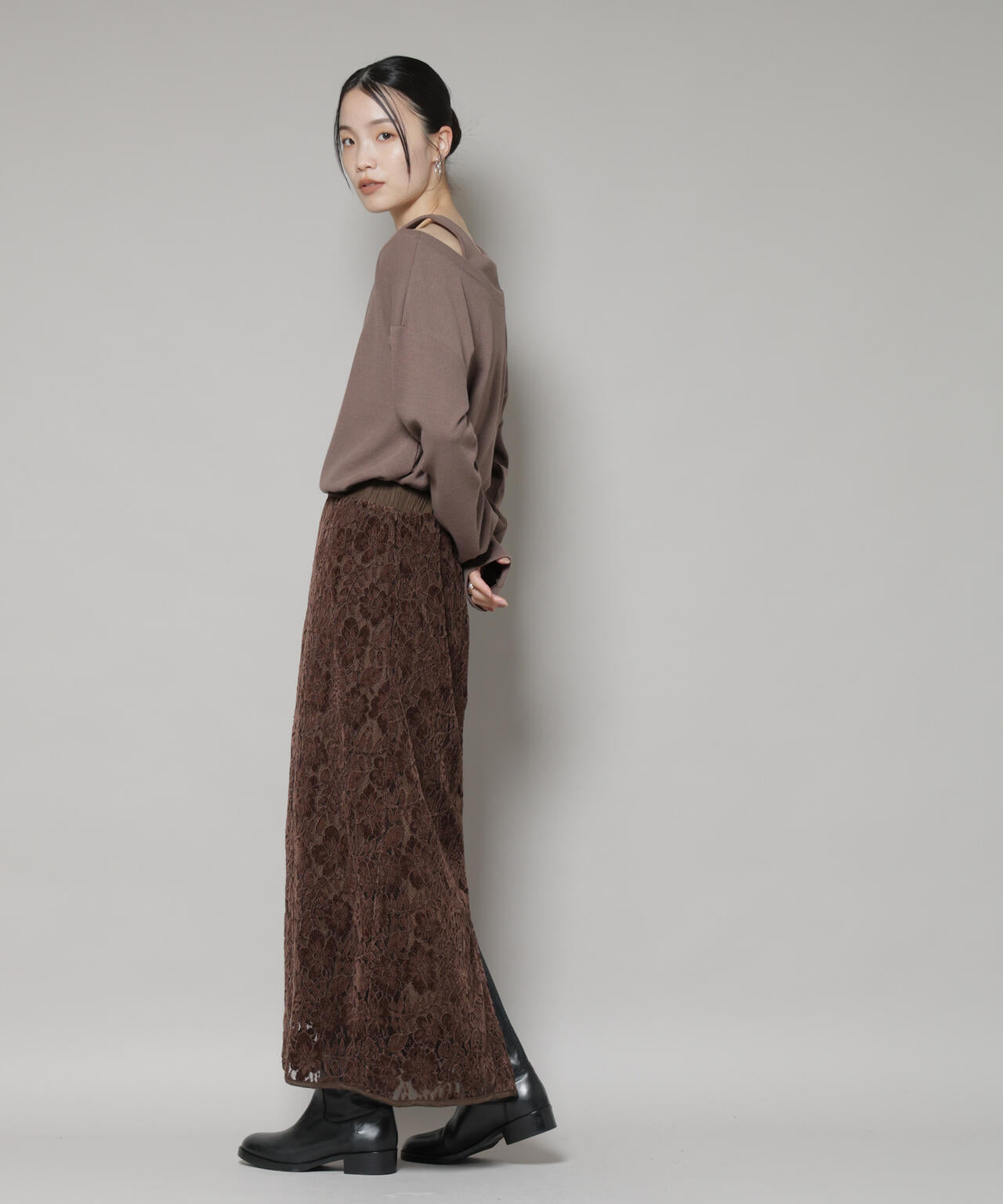 起毛レーススカート 6735230314