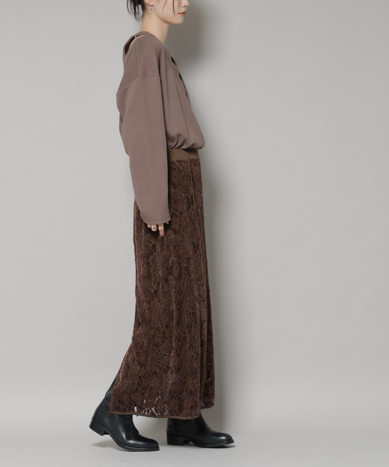 起毛レーススカート 6735230314