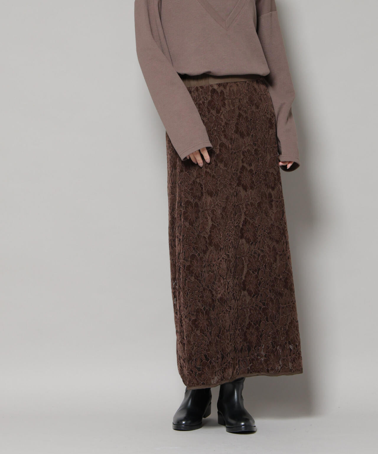 起毛レーススカート 6735230314