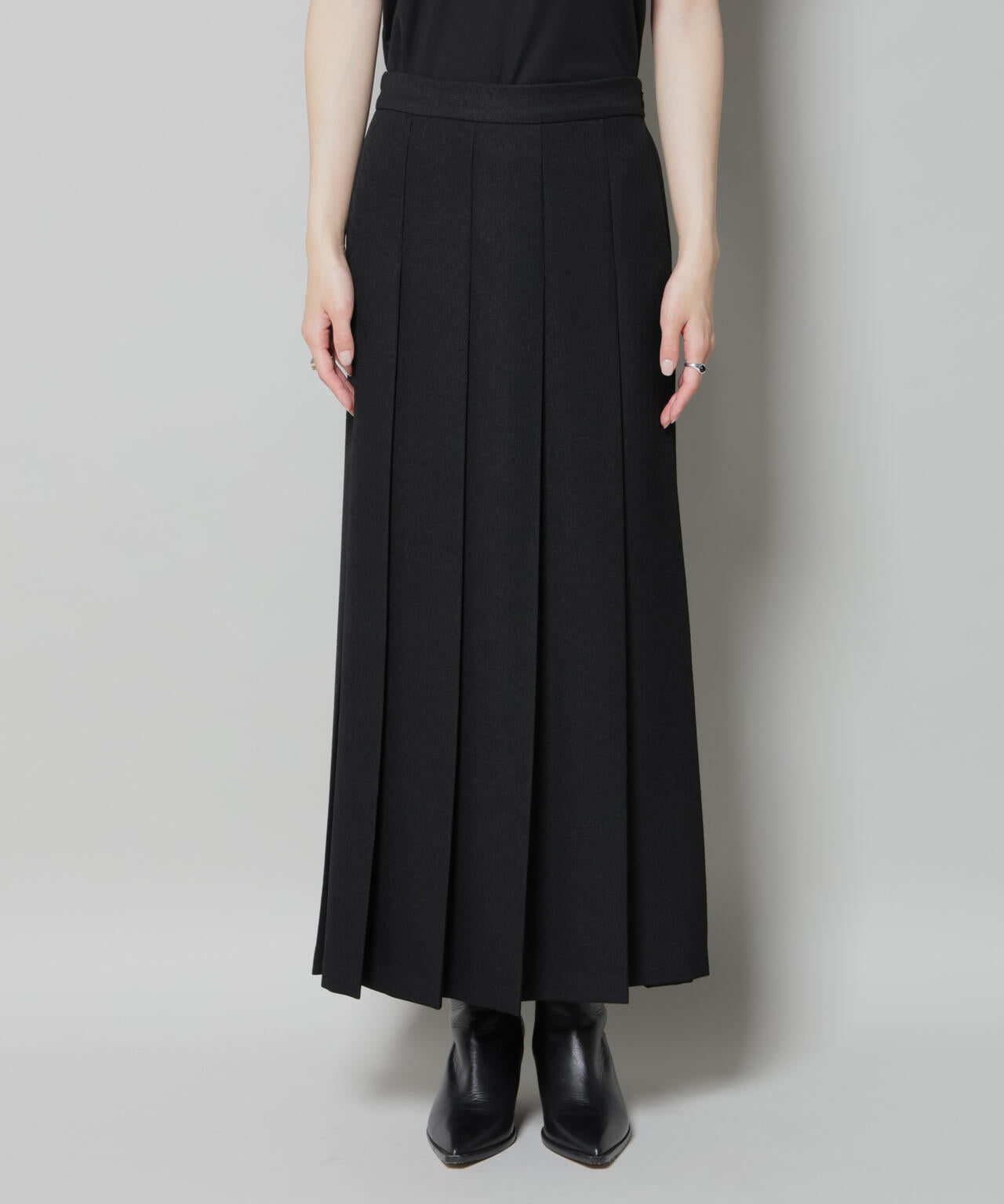 ワイドプリーツロングスカート 6735230316