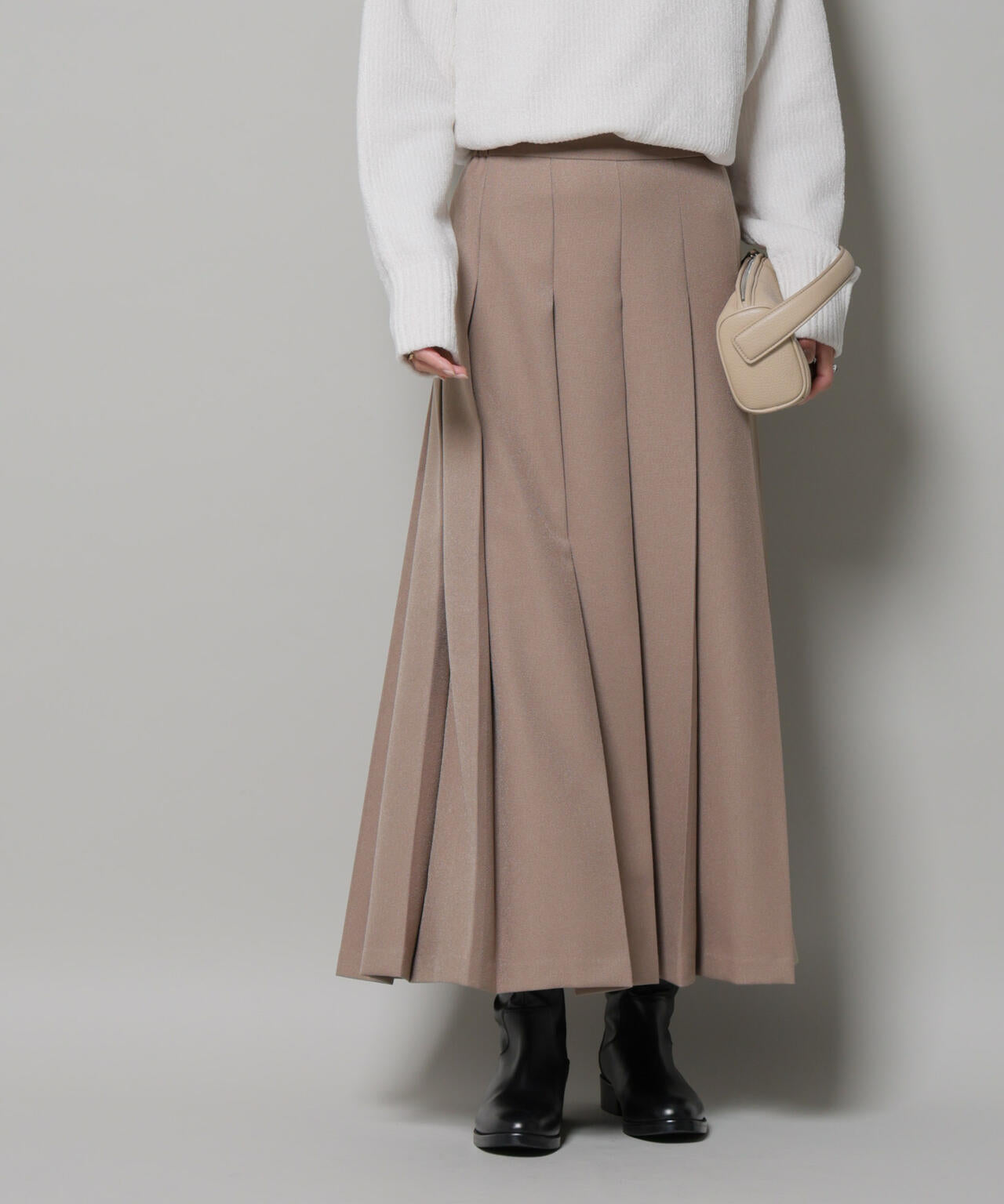 ワイドプリーツロングスカート 6735230316