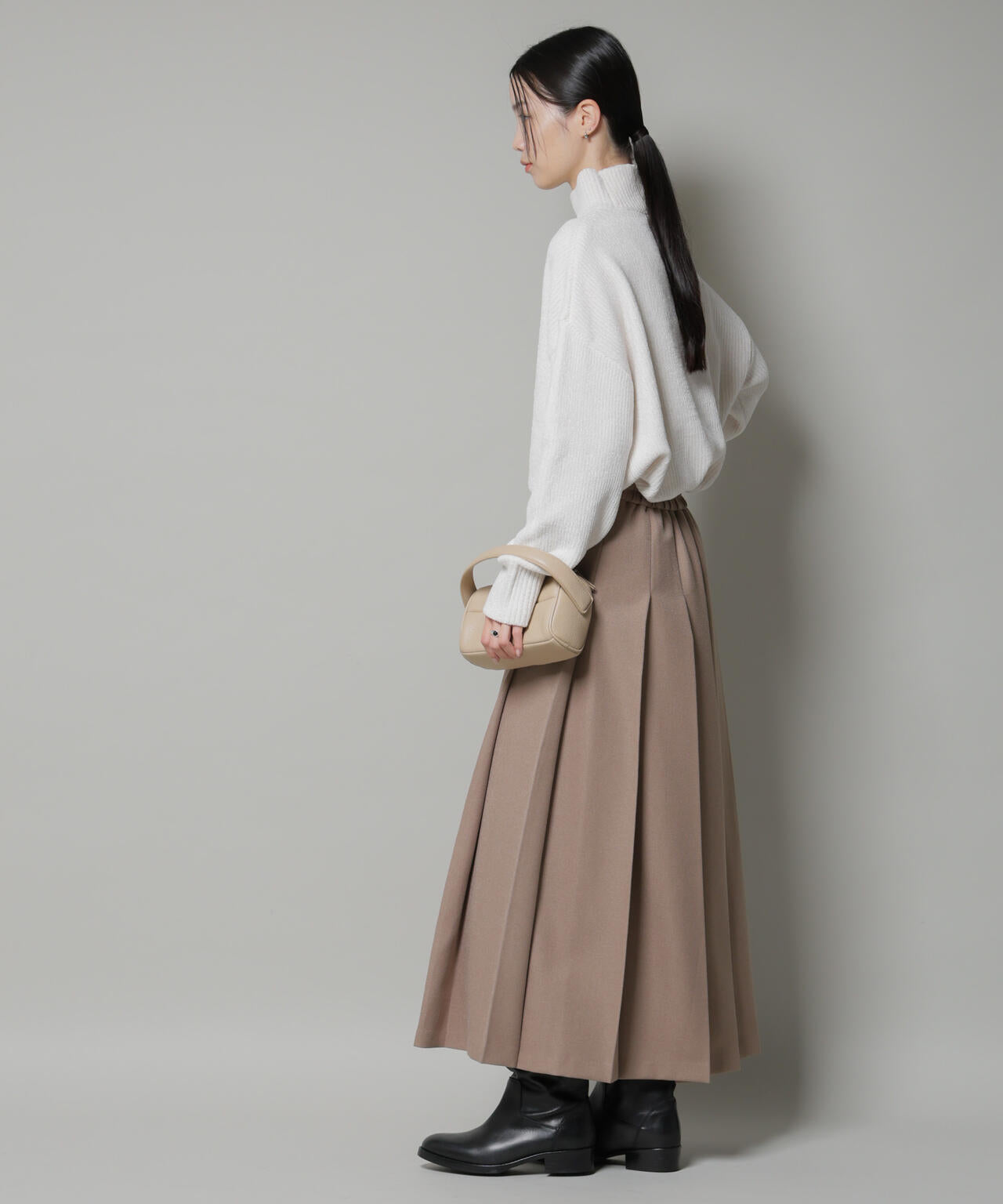 ワイドプリーツロングスカート 6735230316