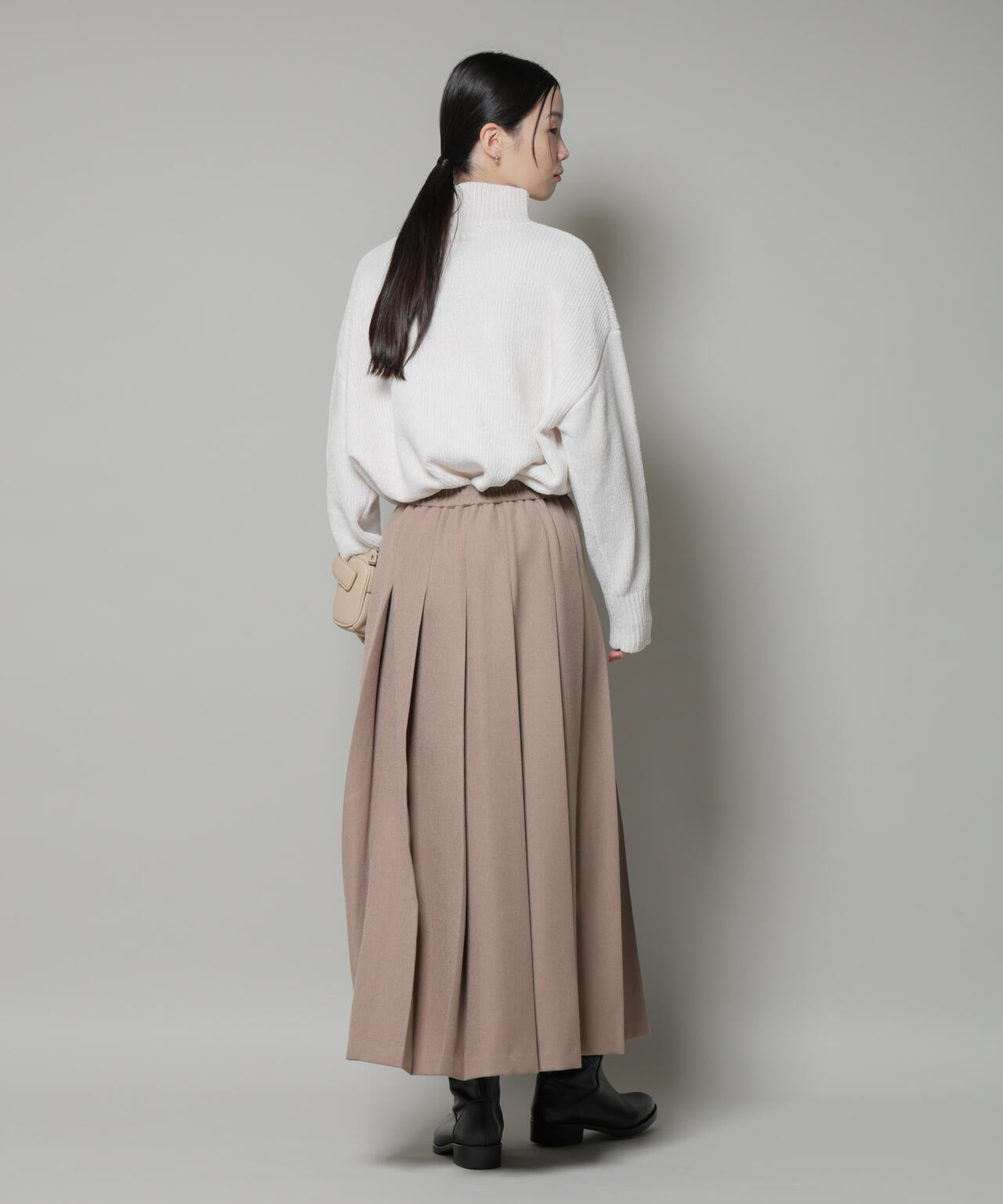 ワイドプリーツロングスカート 6735230316