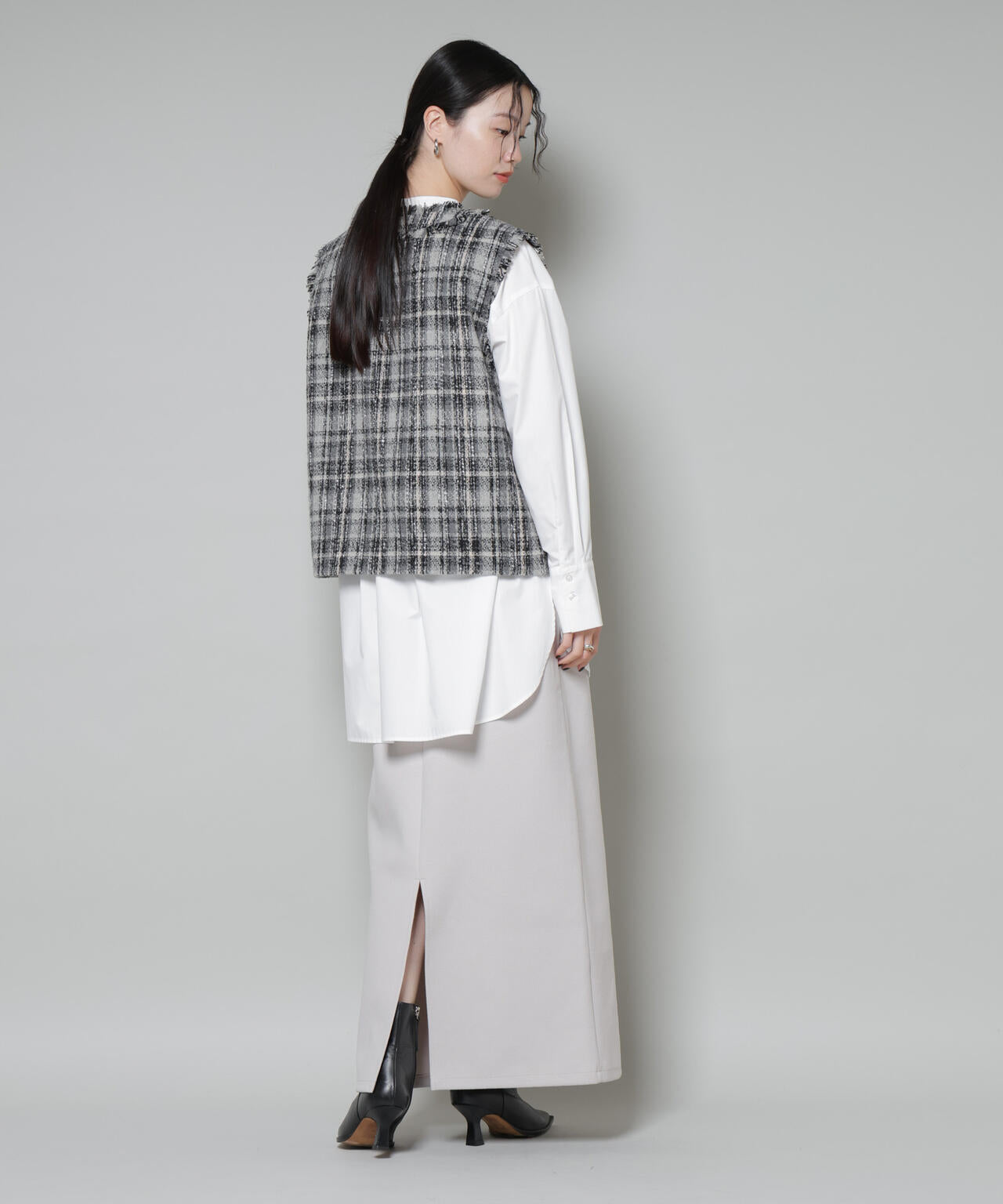 ソフトメルトンジャージーナローロングスカート(セットアップ可) 6735230318