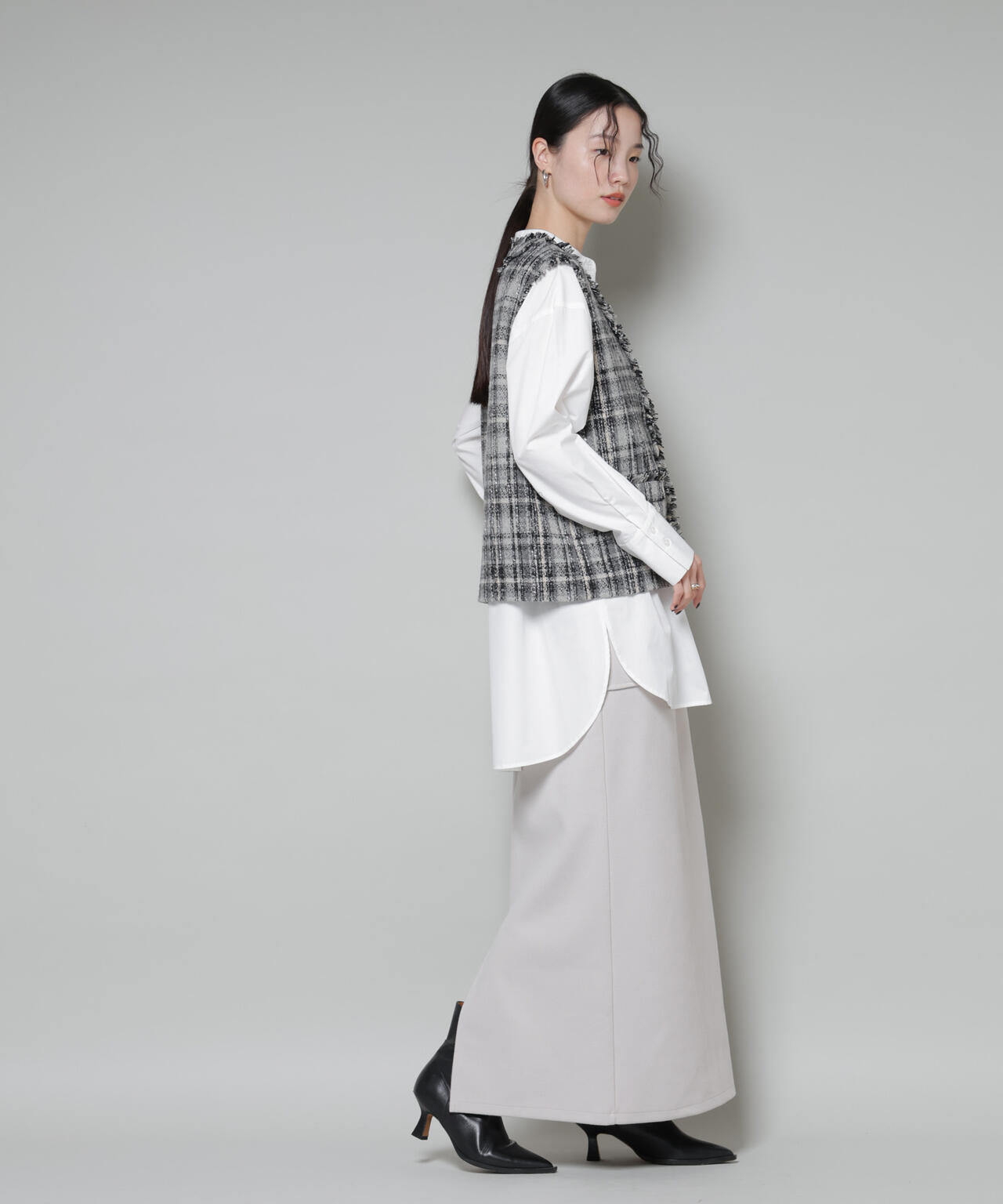 ソフトメルトンジャージーナローロングスカート(セットアップ可) 6735230318