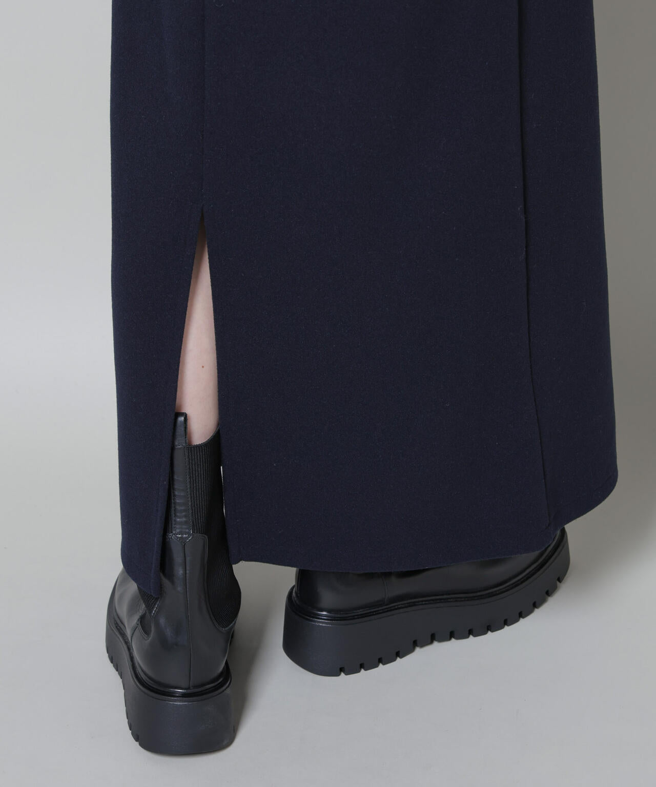 ソフトメルトンジャージーナローロングスカート(セットアップ可) 6735230318